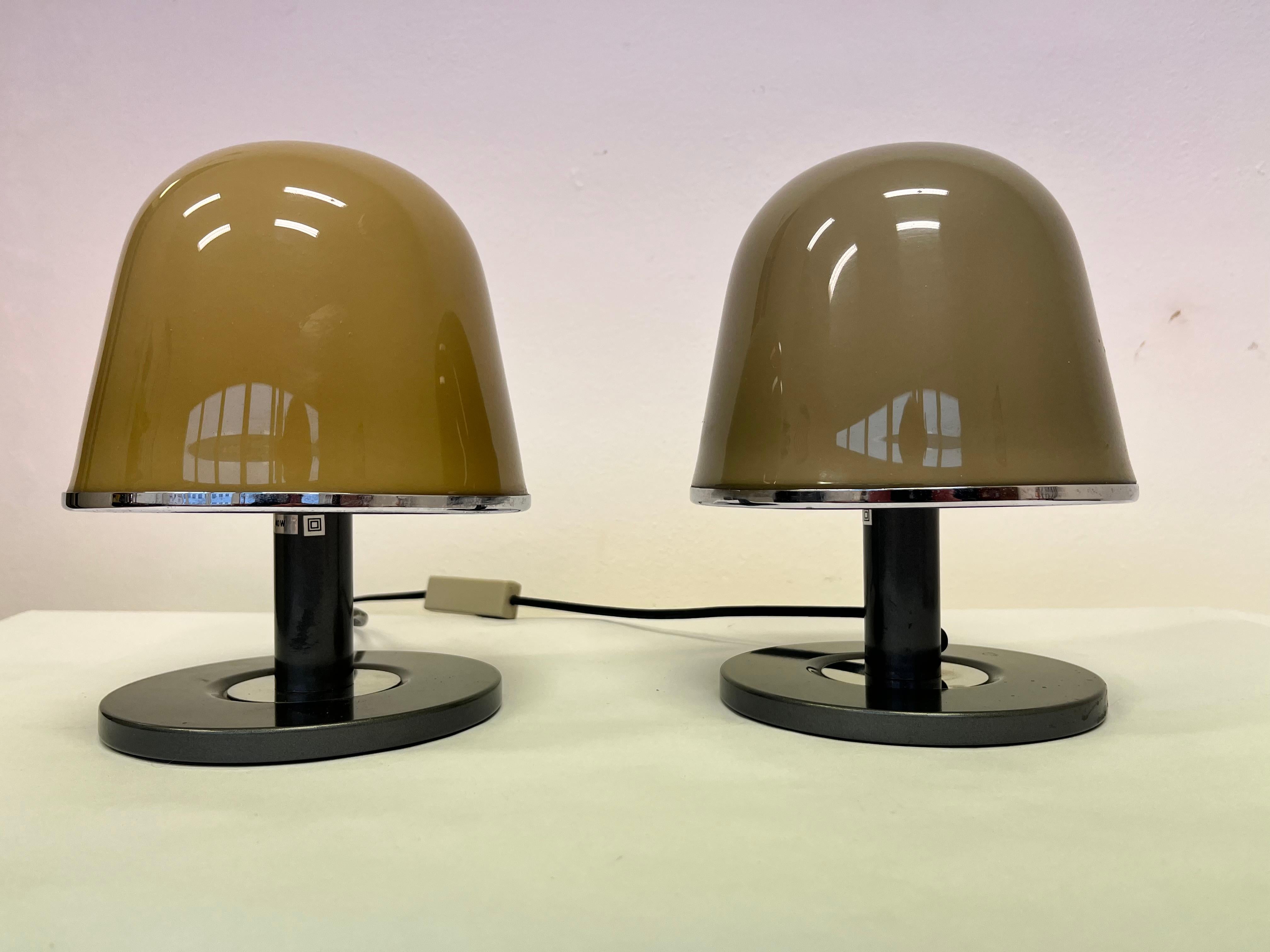 Mid-Century Modern Paire de lampes de table du milieu du siècle Kuala - Meblo, par Franco Bresciani, Italie, années 1970 en vente