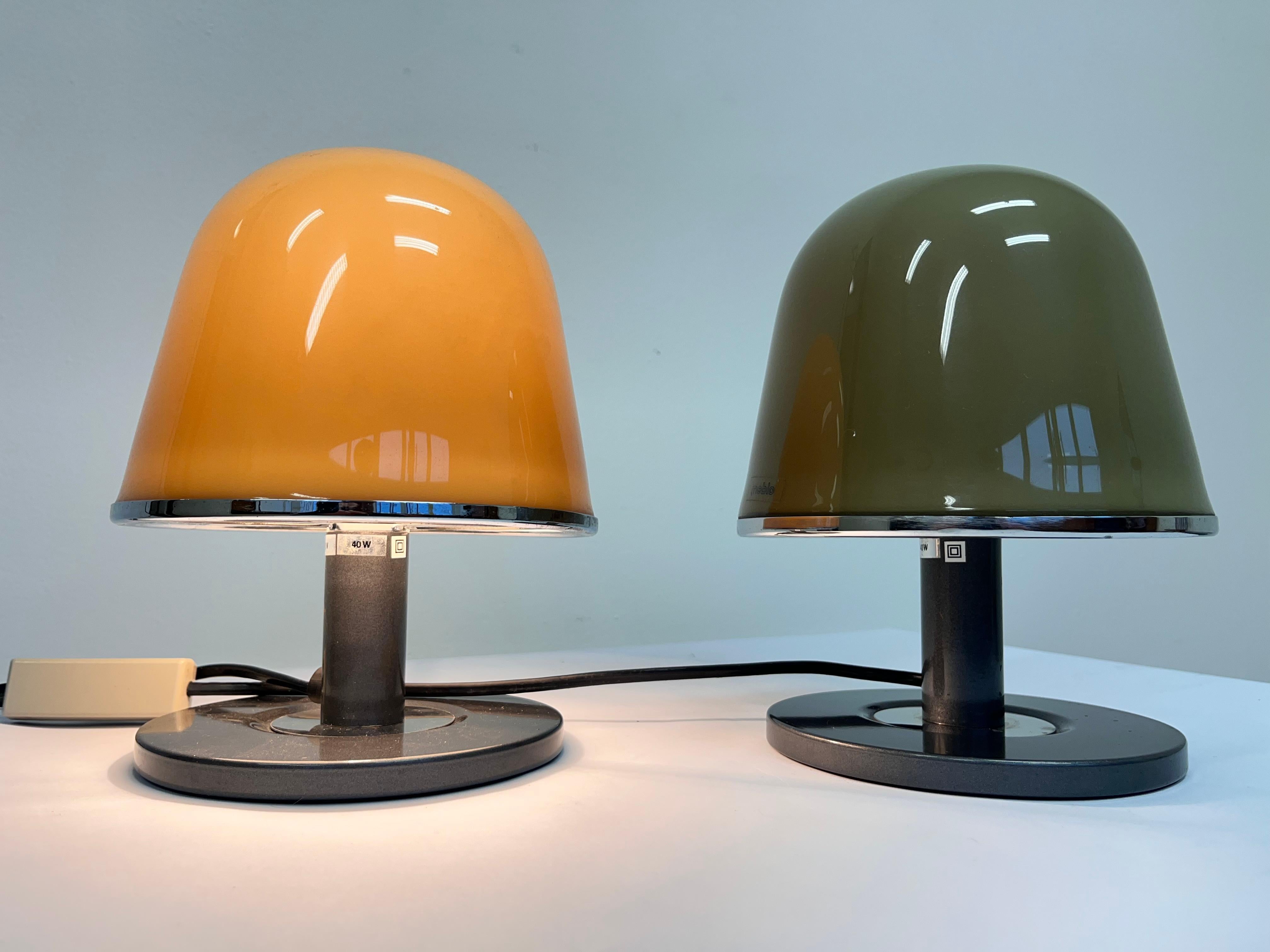 Paire de lampes de table du milieu du siècle Kuala - Meblo, par Franco Bresciani, Italie, années 1970 en vente 1