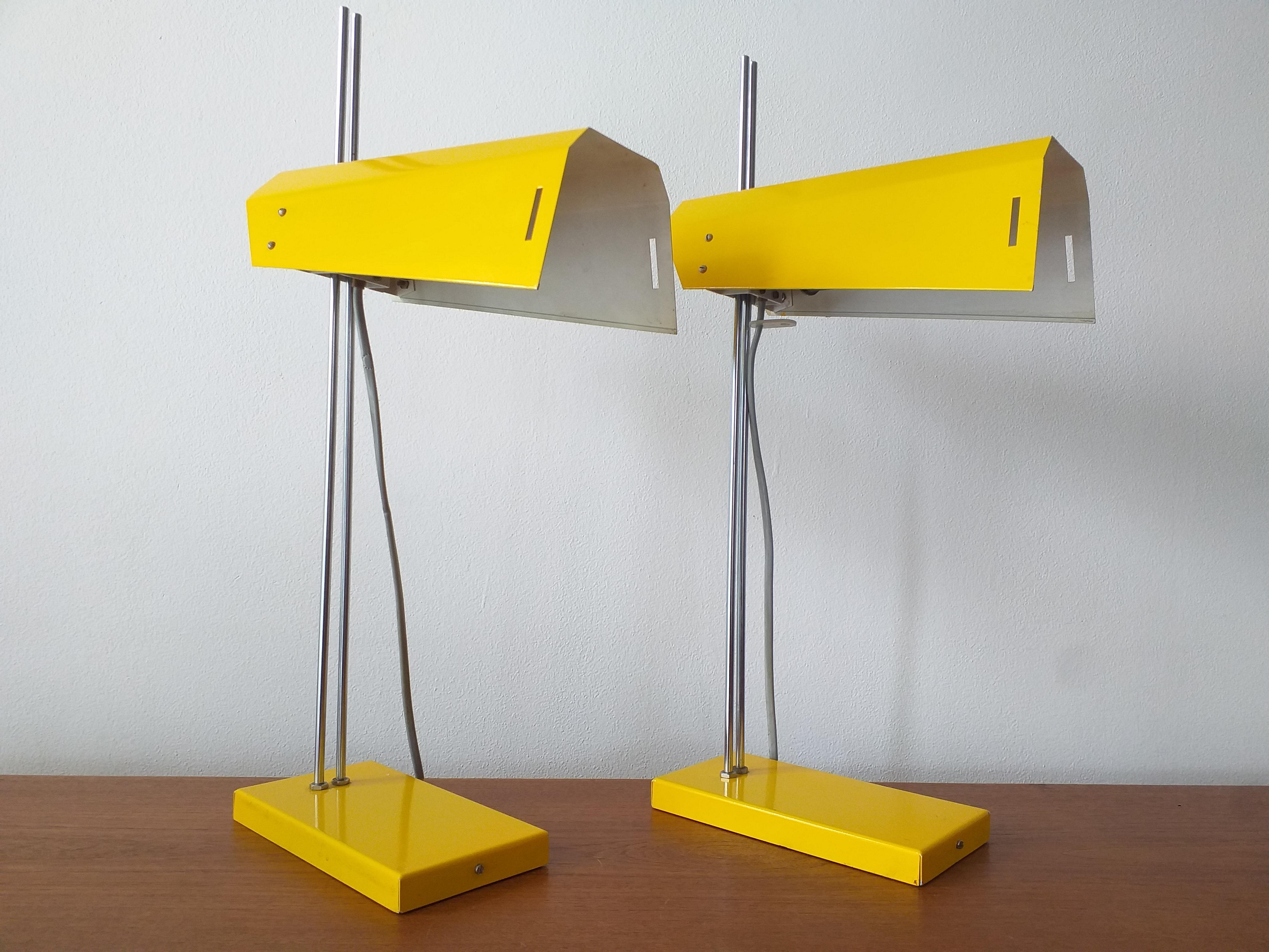 Mid-Century Modern Pair of Midcentury Table Lamps Lidokov, Designed by Josef Hurka, 1970s For Sale