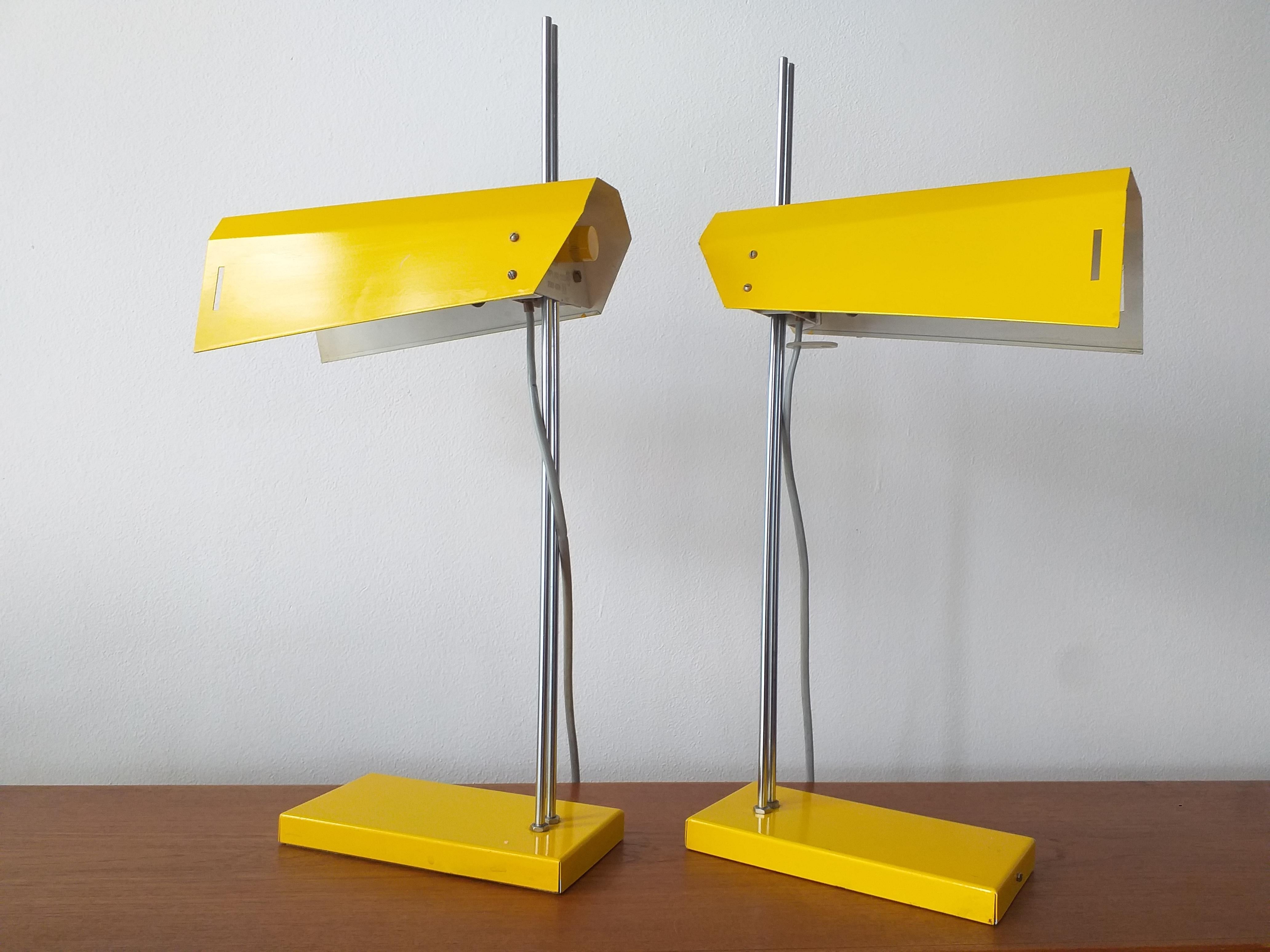 Pair of Midcentury Table Lamps Lidokov, Designed by Josef Hurka, 1970s In Good Condition For Sale In Praha, CZ