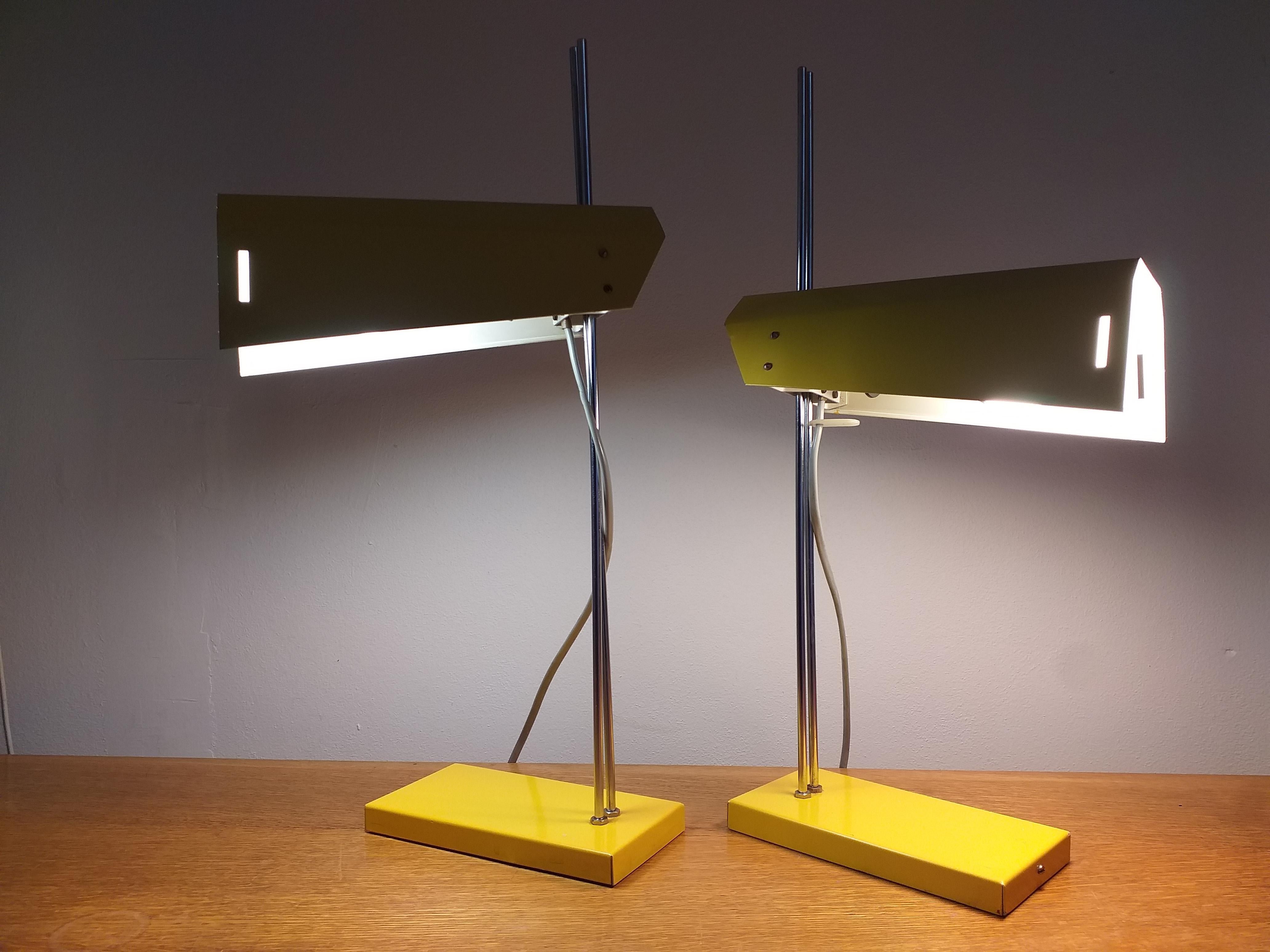 Pair of Midcentury Table Lamps Lidokov, Designed by Josef Hurka, 1970s For Sale 1