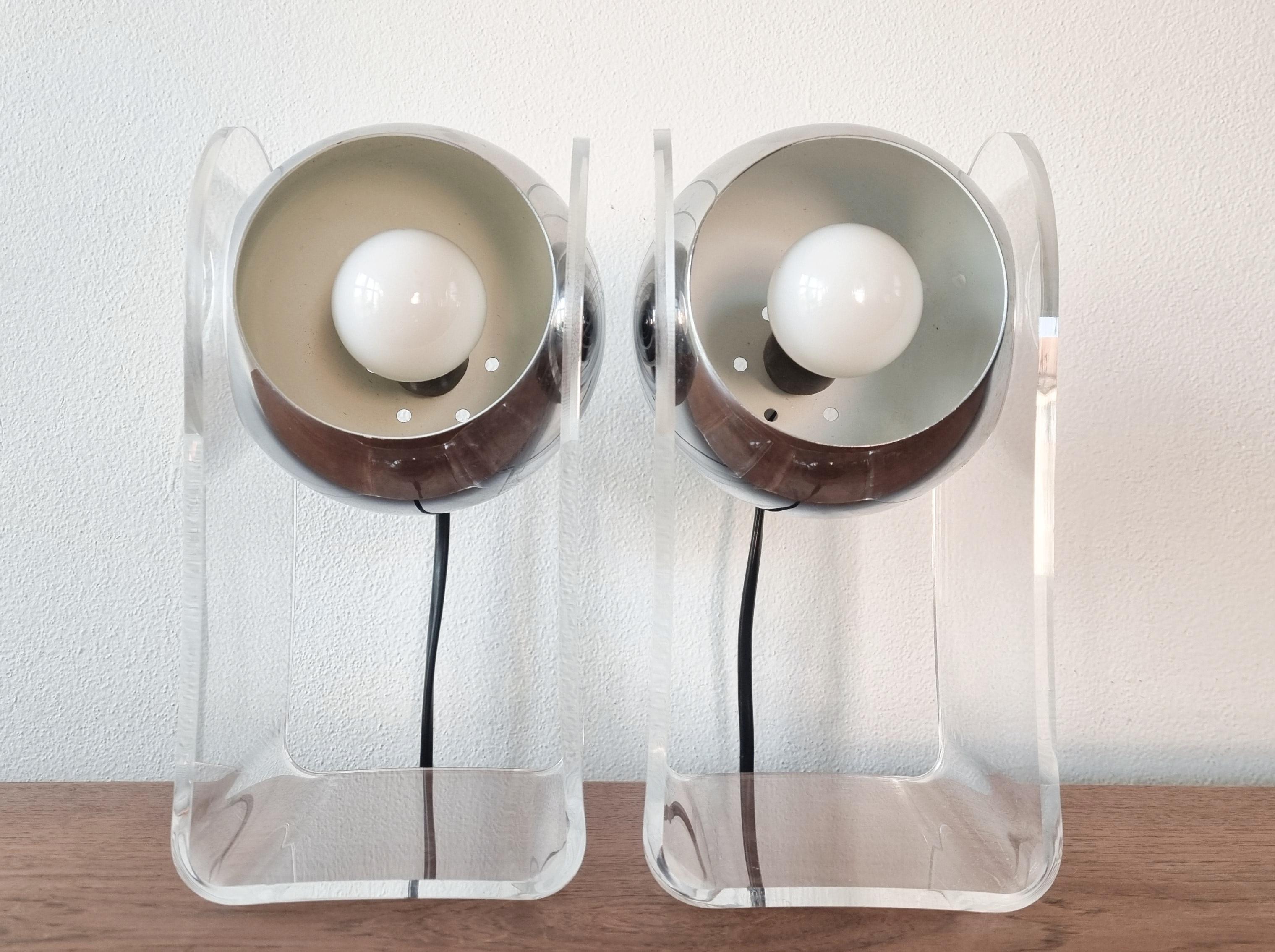 Pair of Midcentury Table Lamps Model 540, Gino Sarfatti, Arteluce, Italy, 1970s 2