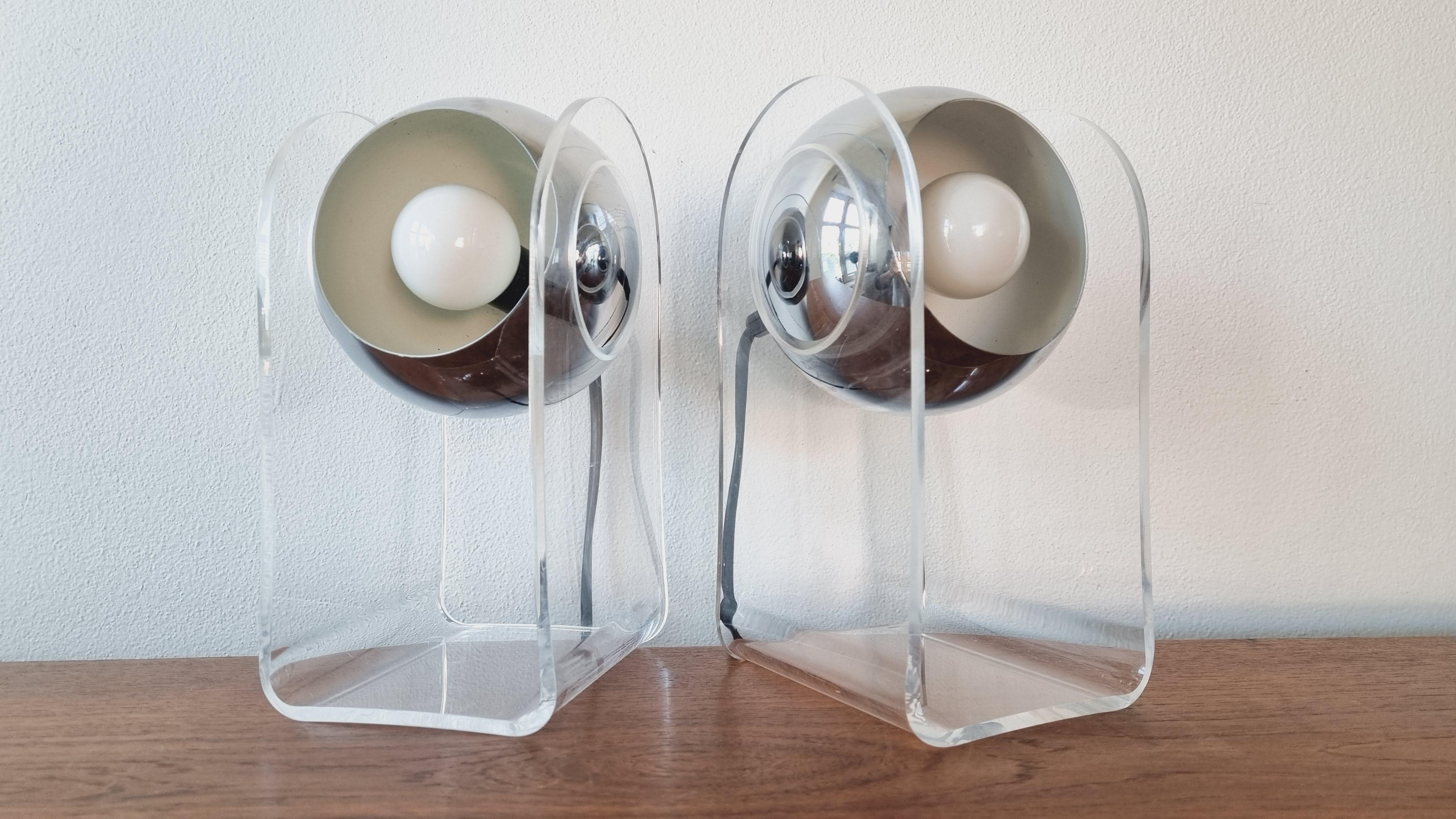 Pair of Midcentury Table Lamps Model 540, Gino Sarfatti, Arteluce, Italy, 1970s 3