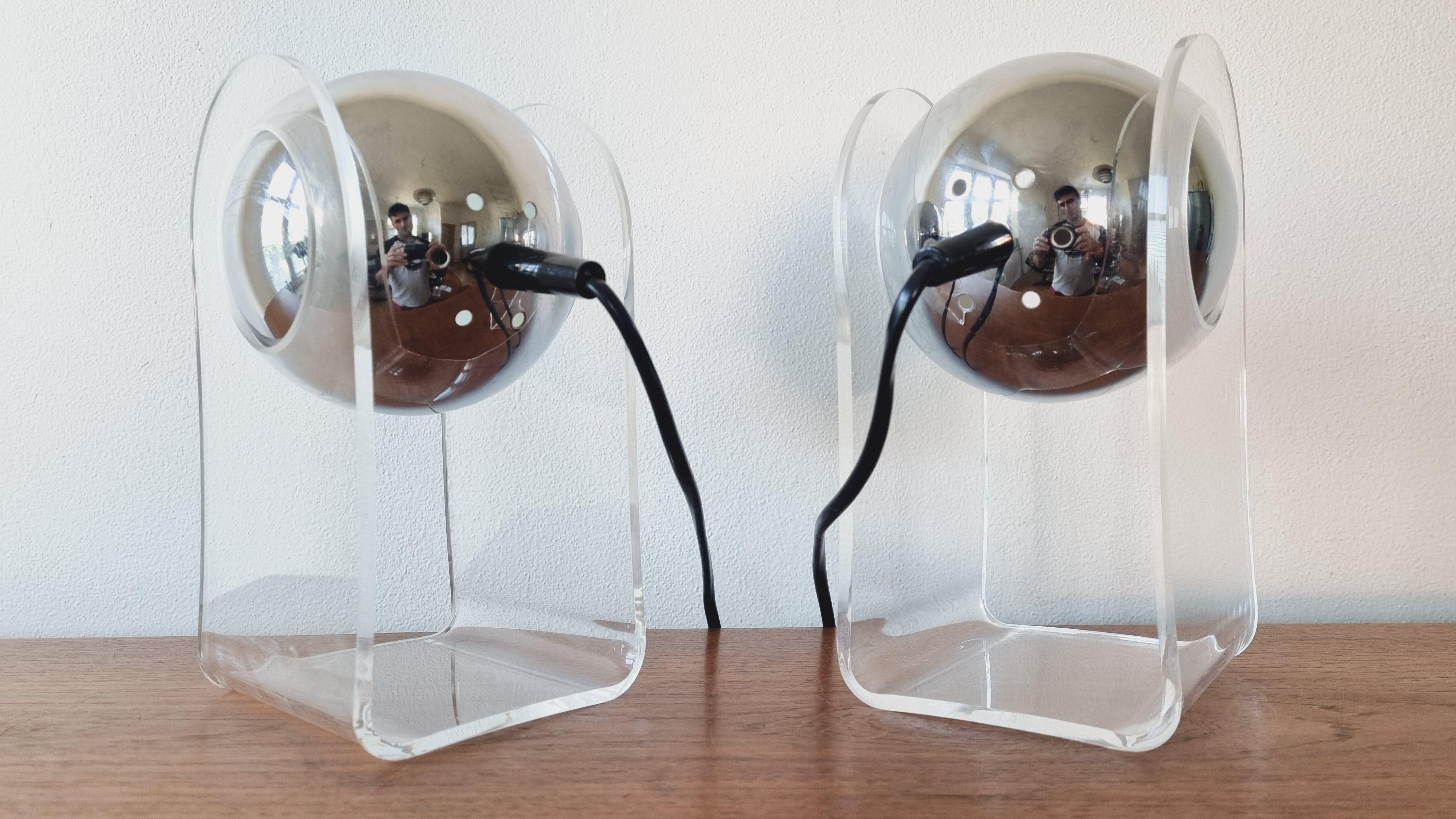 Pair of Midcentury Table Lamps Model 540, Gino Sarfatti, Arteluce, Italy, 1970s 4