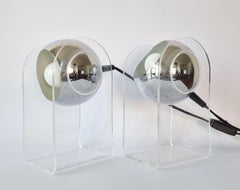 Pair of Midcentury Table Lamps Model 540, Gino Sarfatti, Arteluce, Italy, 1970s