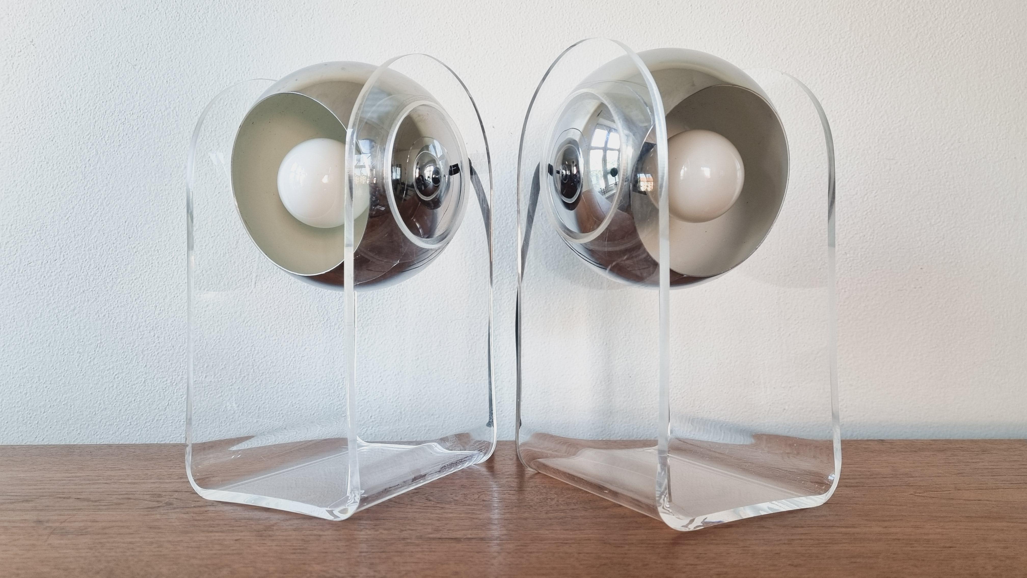 Mid-Century Modern Pair of Midcentury Table Lamps Model 540, Gino Sarfatti, Arteluce, Italy, 1970s
