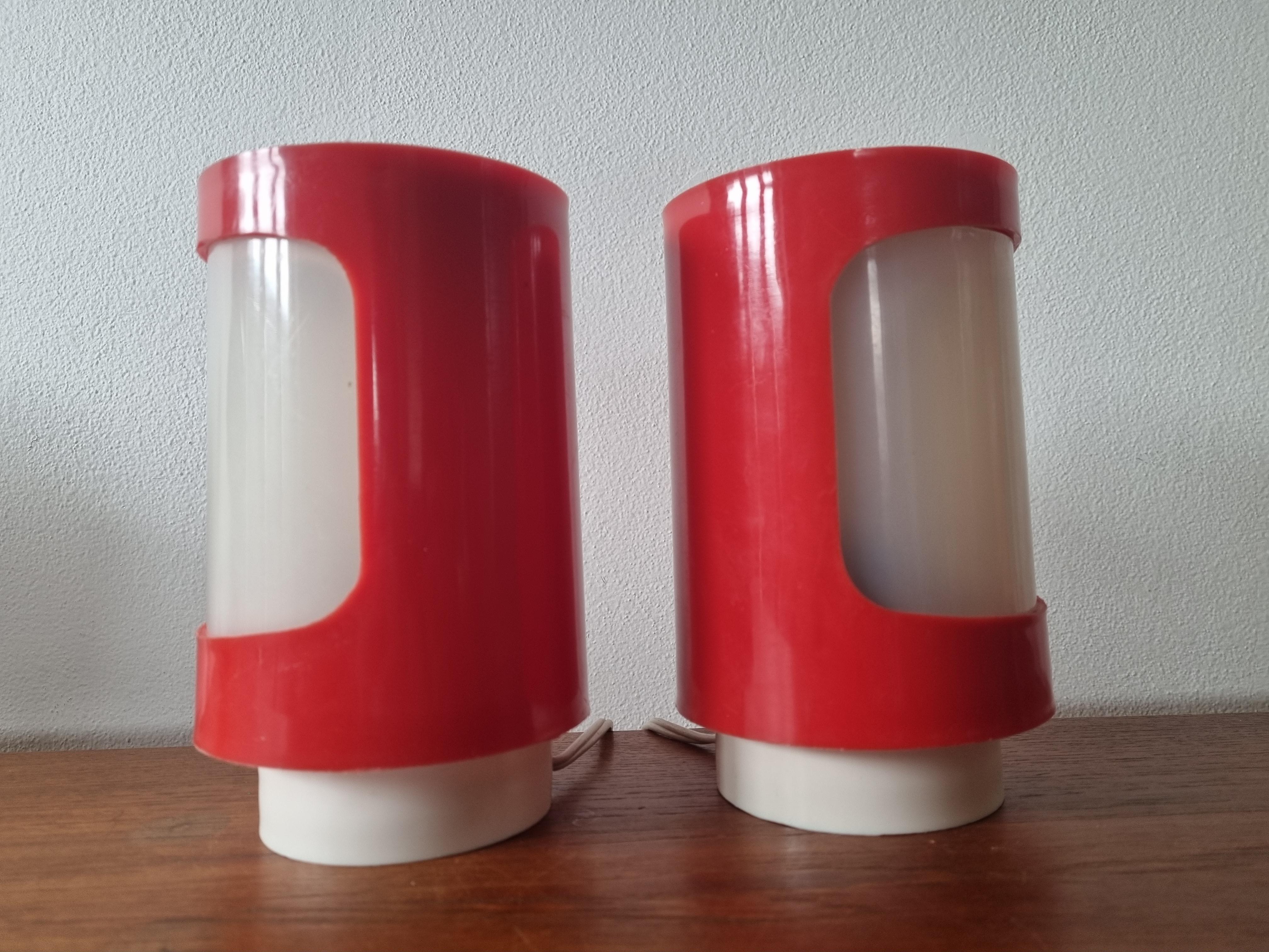 Pair of Midcentury Table Lamps, Space Age, 1970s For Sale 1