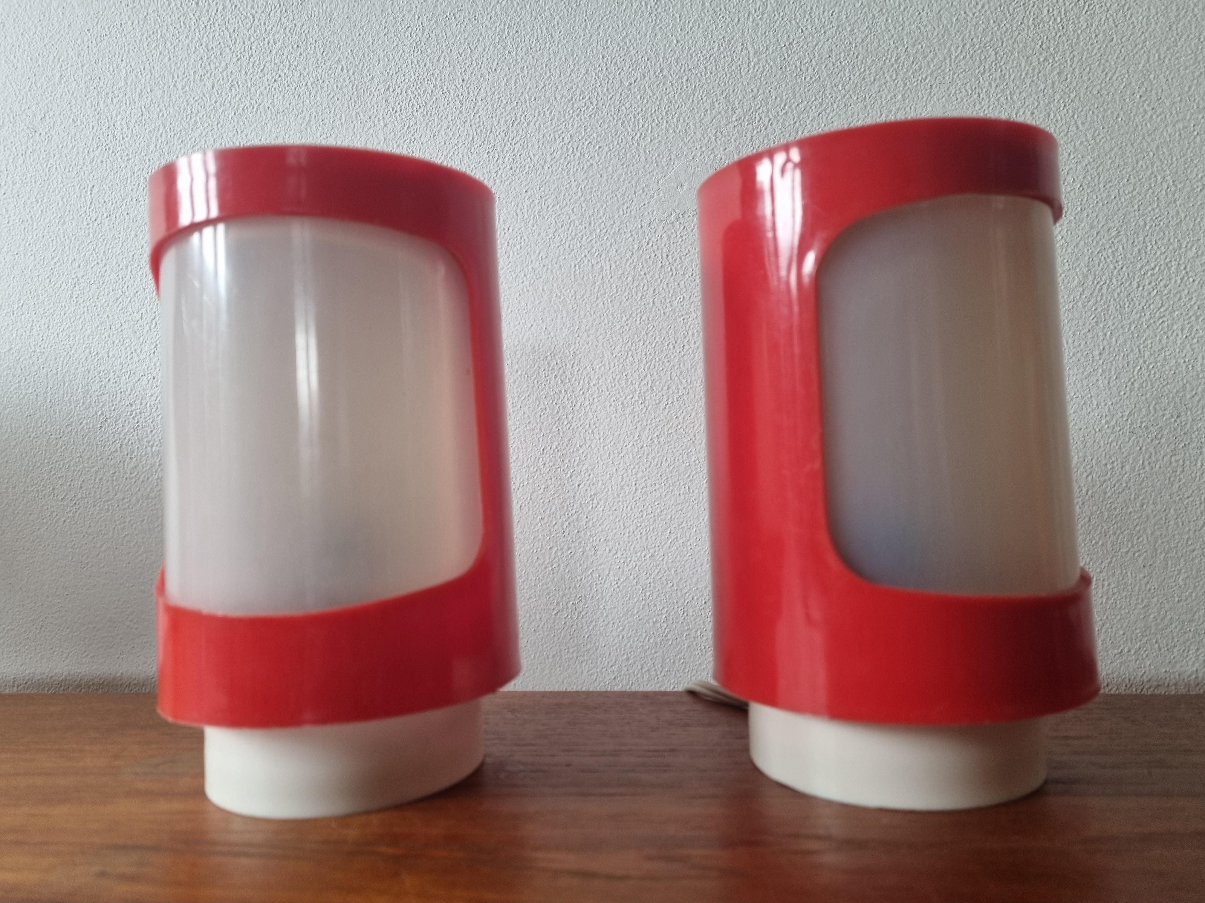 Pair of Midcentury Table Lamps, Space Age, 1970s For Sale 2