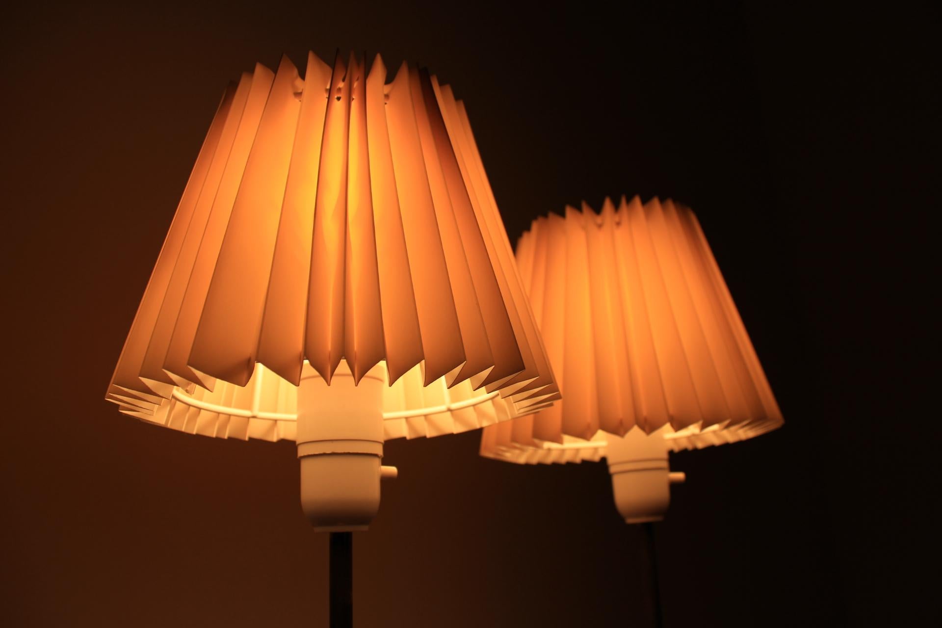 Pair of Midcentury Table or Desk Lamps Falkenbergs Belysnings, Sweden, 1970s In Good Condition For Sale In Praha, CZ