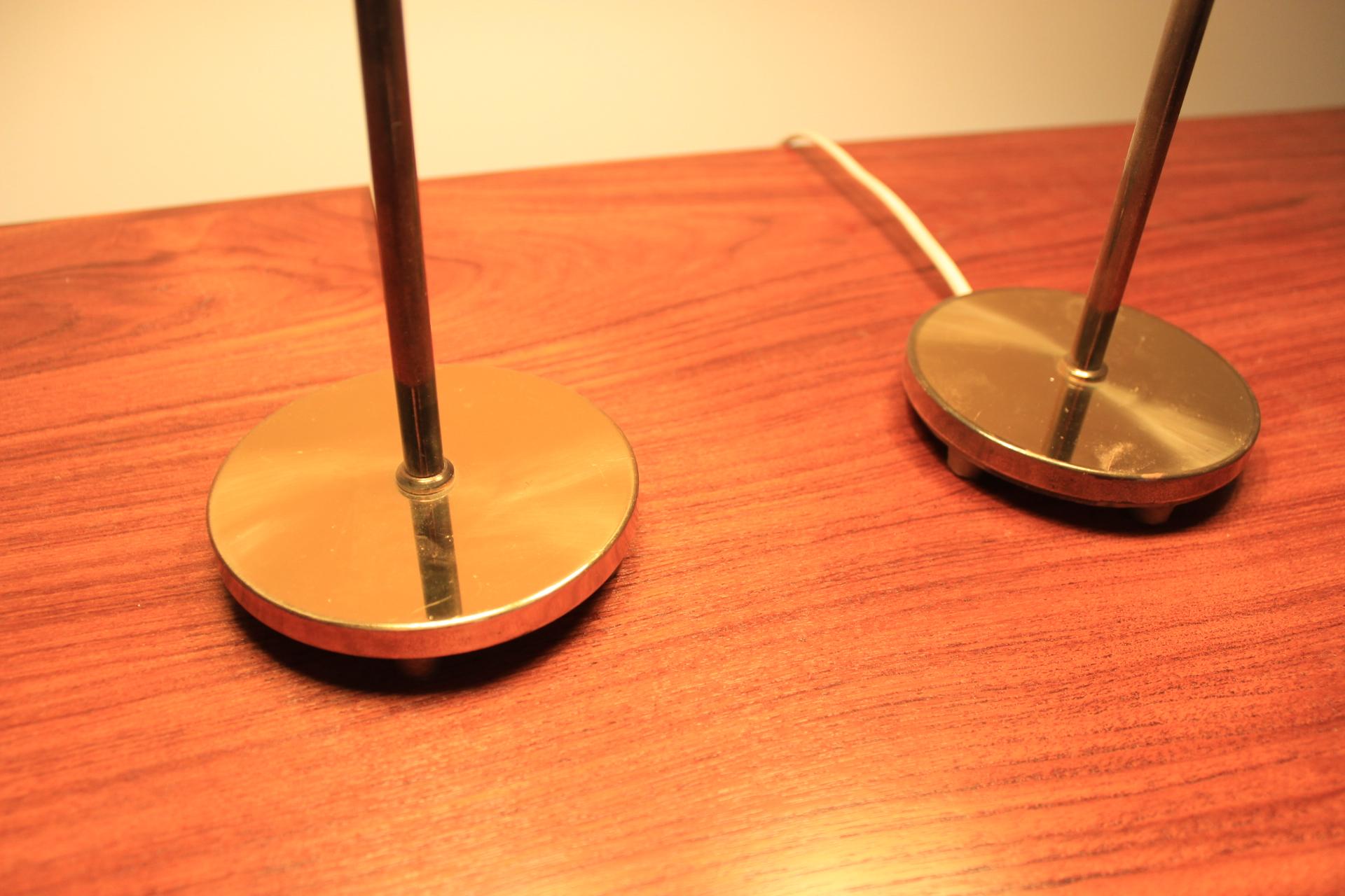 Late 20th Century Pair of Midcentury Table or Desk Lamps Falkenbergs Belysnings, Sweden, 1970s For Sale