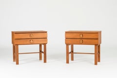 Pair of Midcentury Teak Bedside Tables