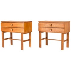 Pair of Midcentury Teak Bedside Tables