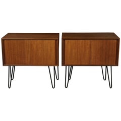 Pair of Midcentury Teak Cabinets from France, circa 1960