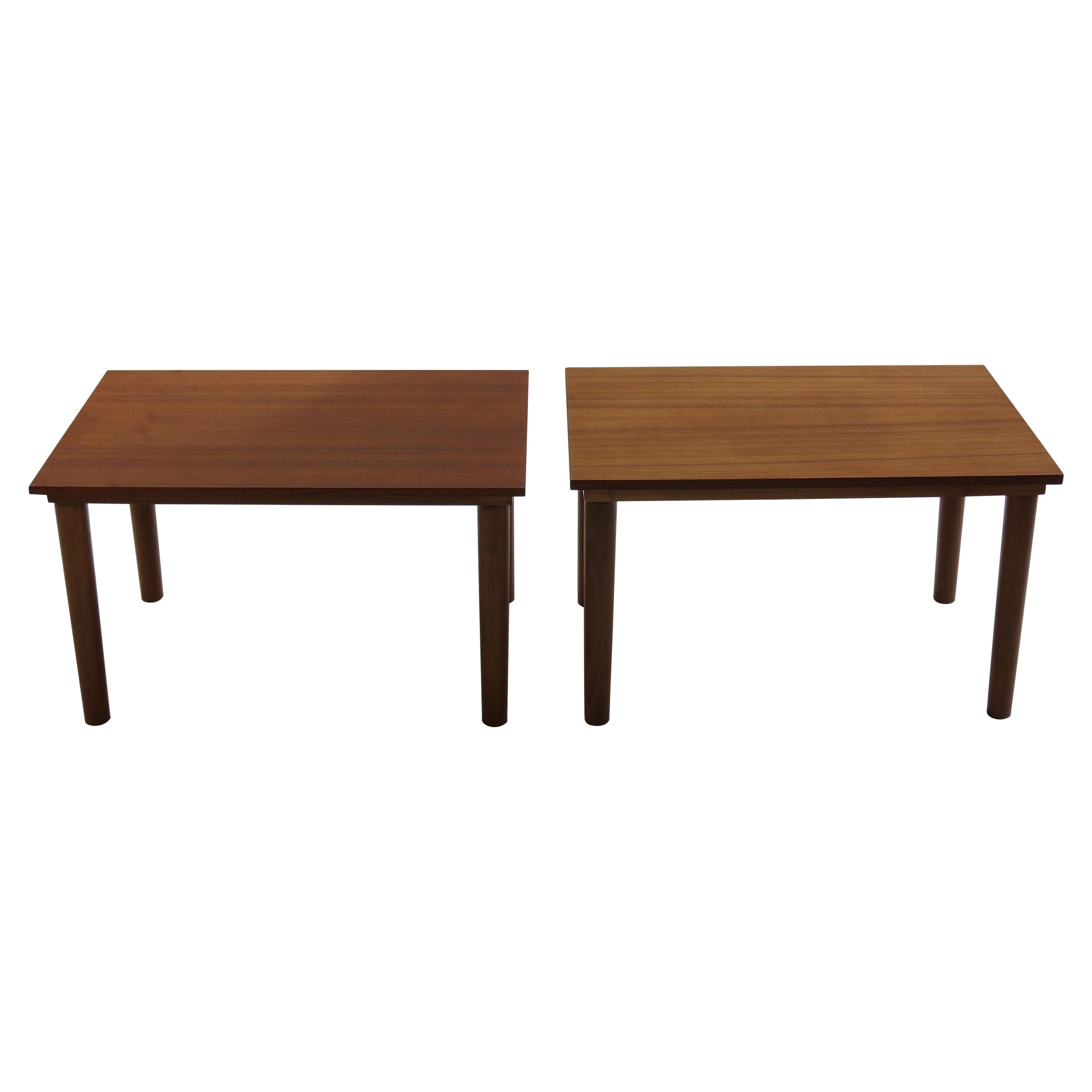 Pair of Midcentury Teak Side Tables Borge Mogensen Style