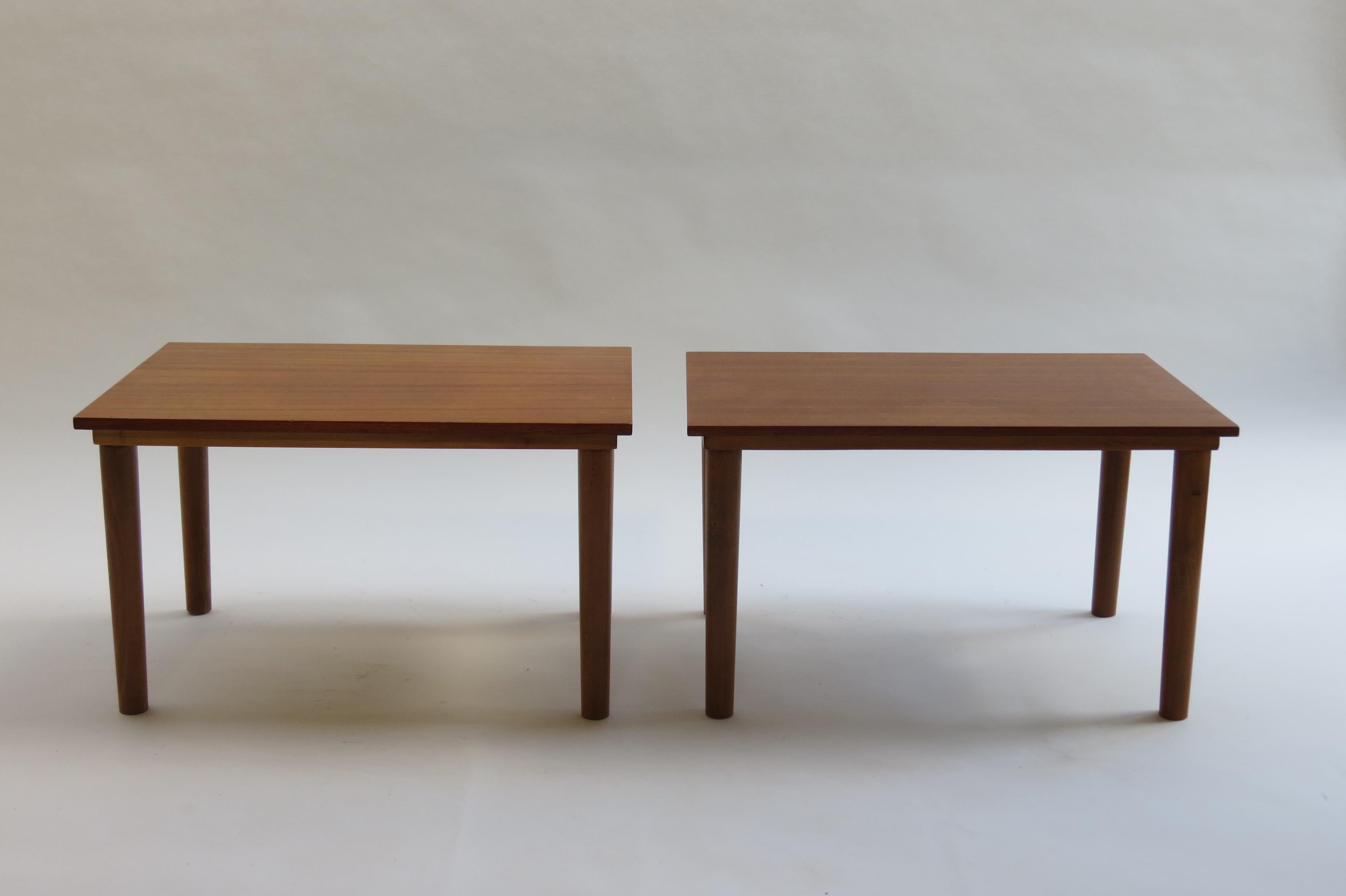 Pair of Midcentury Teak Side Tables Børge Mogensen Style 2