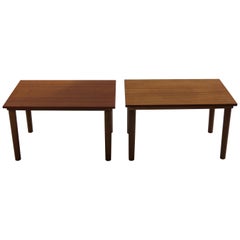 Vintage Pair of Midcentury Teak Side Tables Børge Mogensen Style