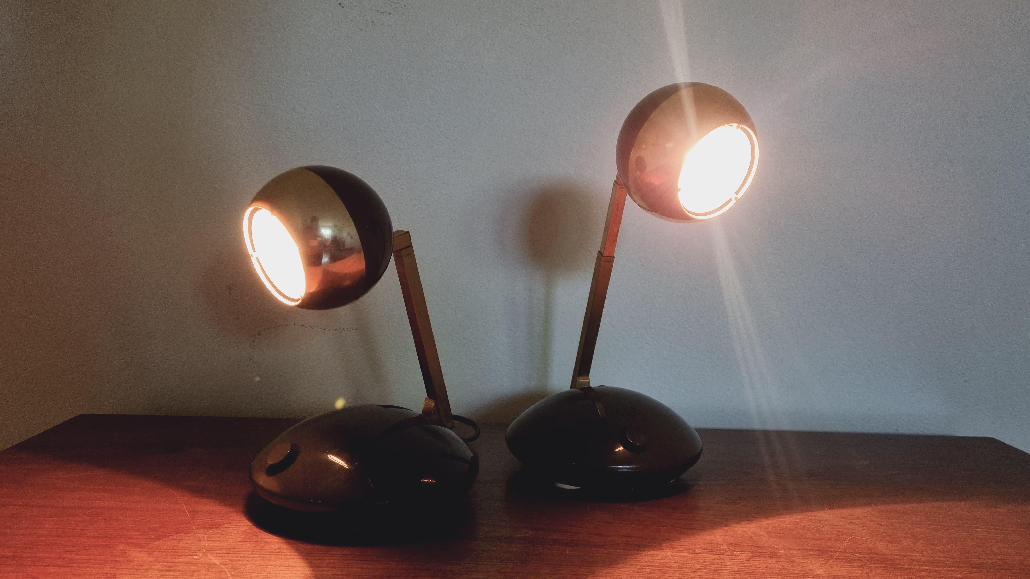 Pair of Midcentury Telescope Table Lamps Eichhoff Werke, Germany, 1970s For Sale 10