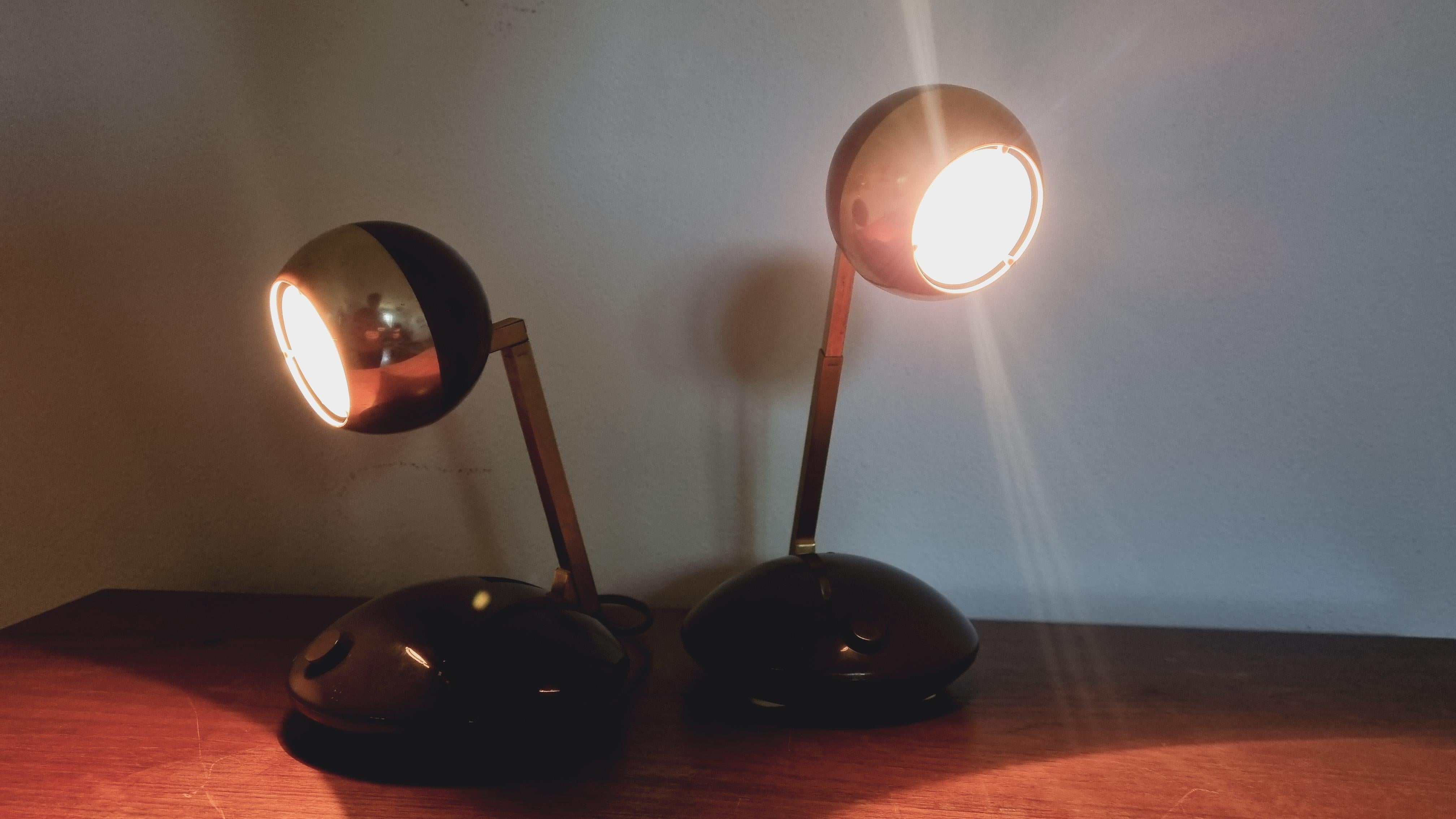 Pair of Midcentury Telescope Table Lamps Eichhoff Werke, Germany, 1970s For Sale 11