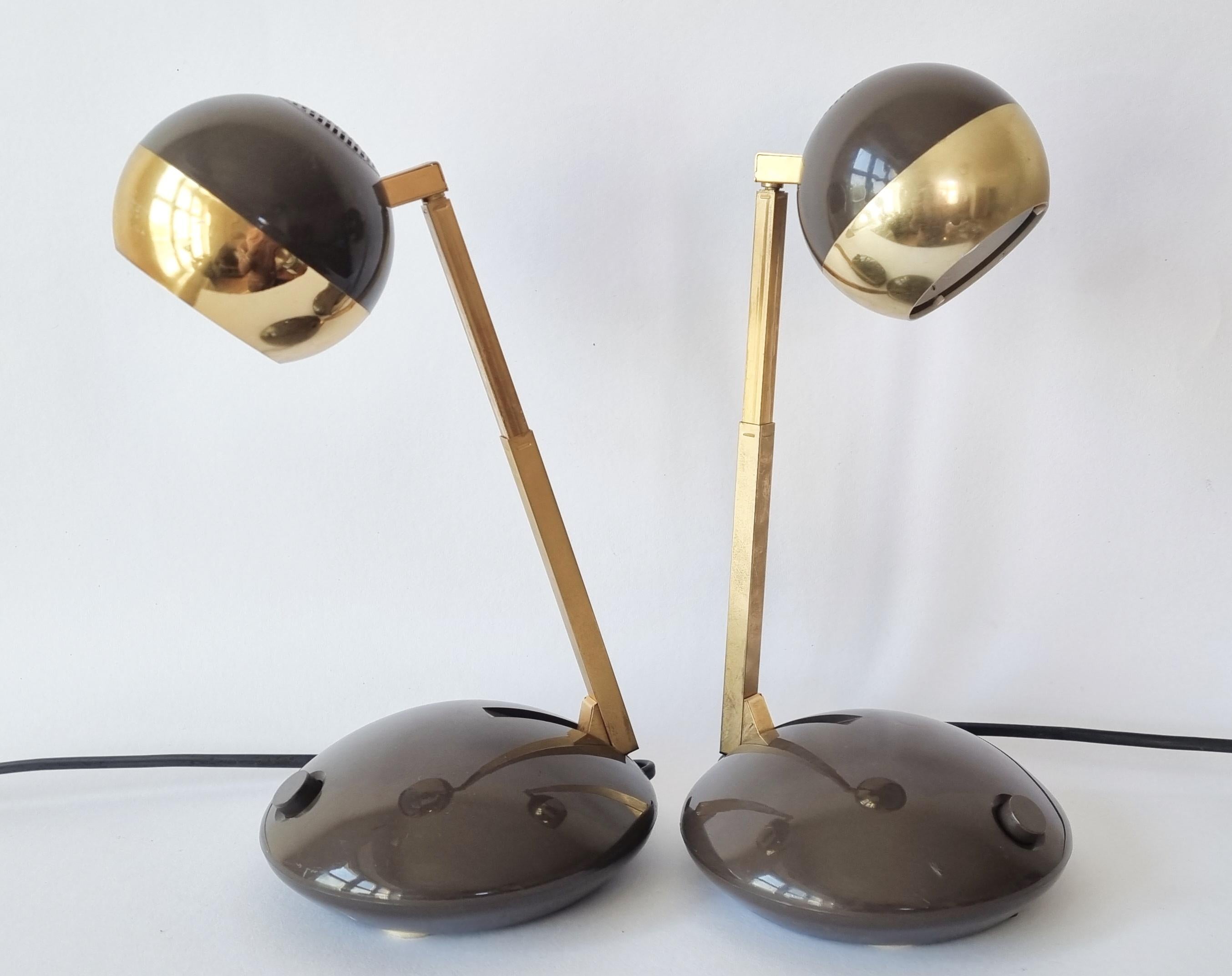 Pair of Midcentury Telescope Table Lamps Eichhoff Werke, Germany, 1970s For Sale 3