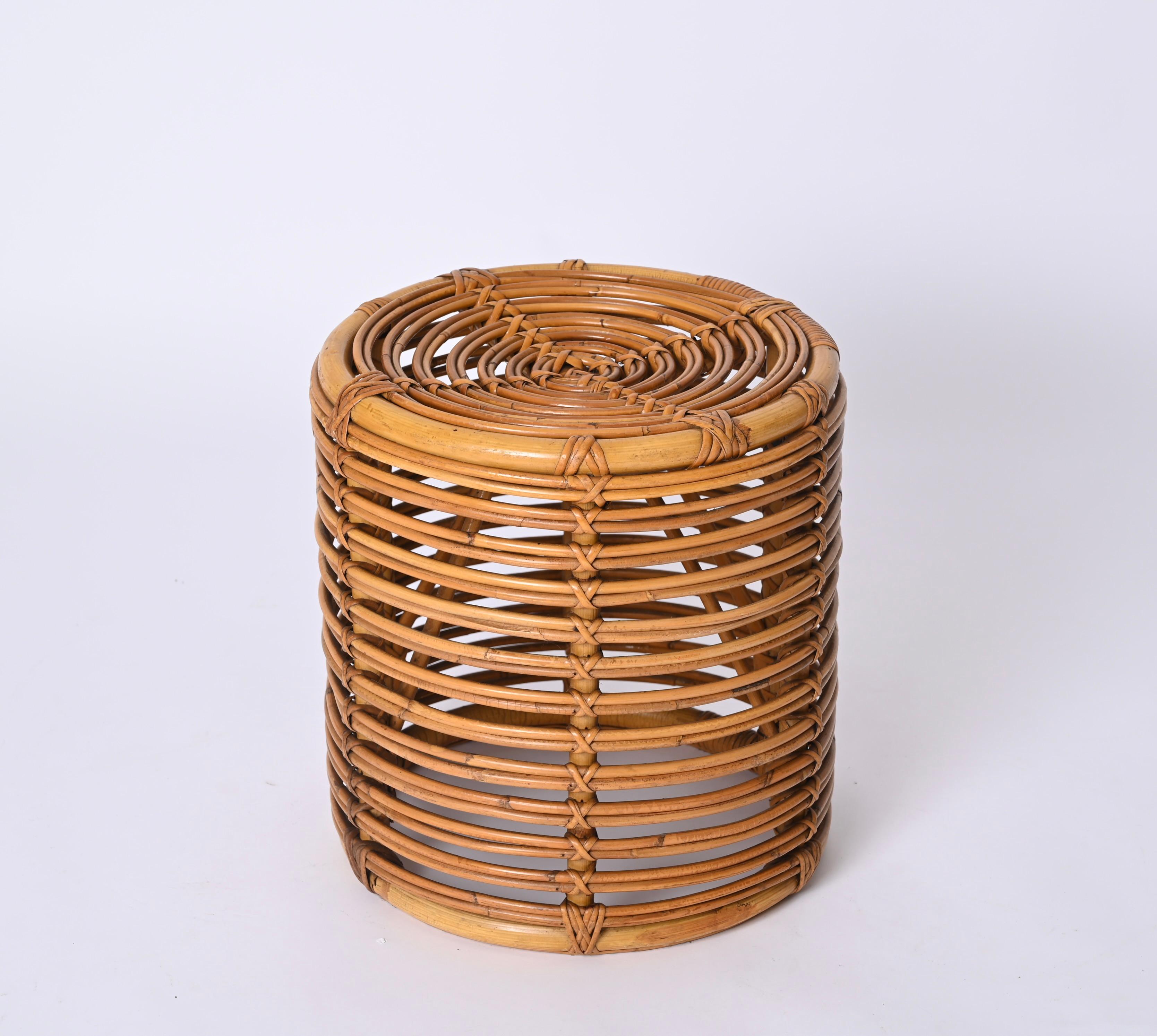 rattan pouffe