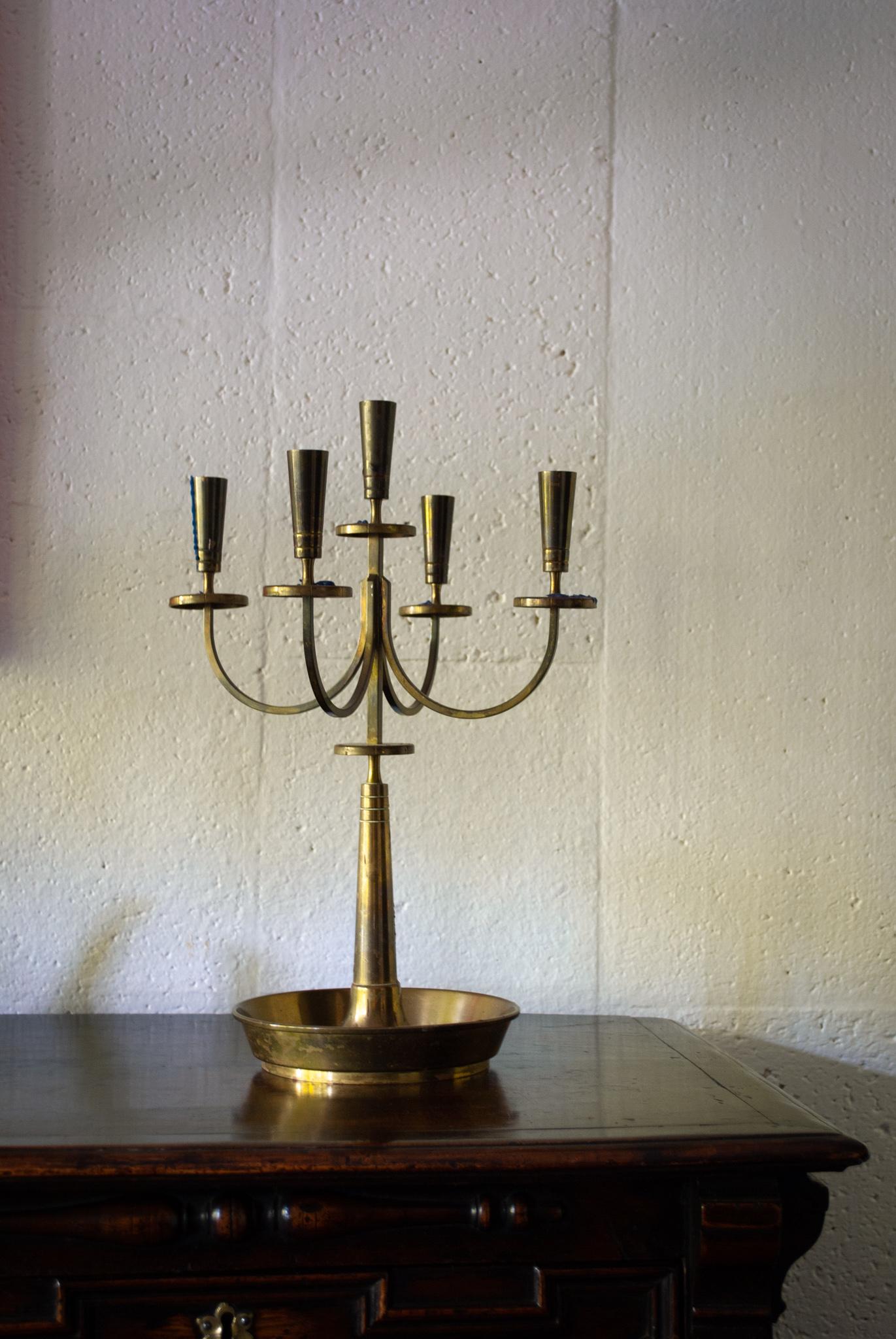 American Pair of Midcentury Tommi Parzinger Candelabras for Dorlyn Silversmiths For Sale