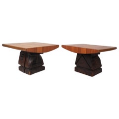 Pair of Midcentury TOTEM End Tables by Witco