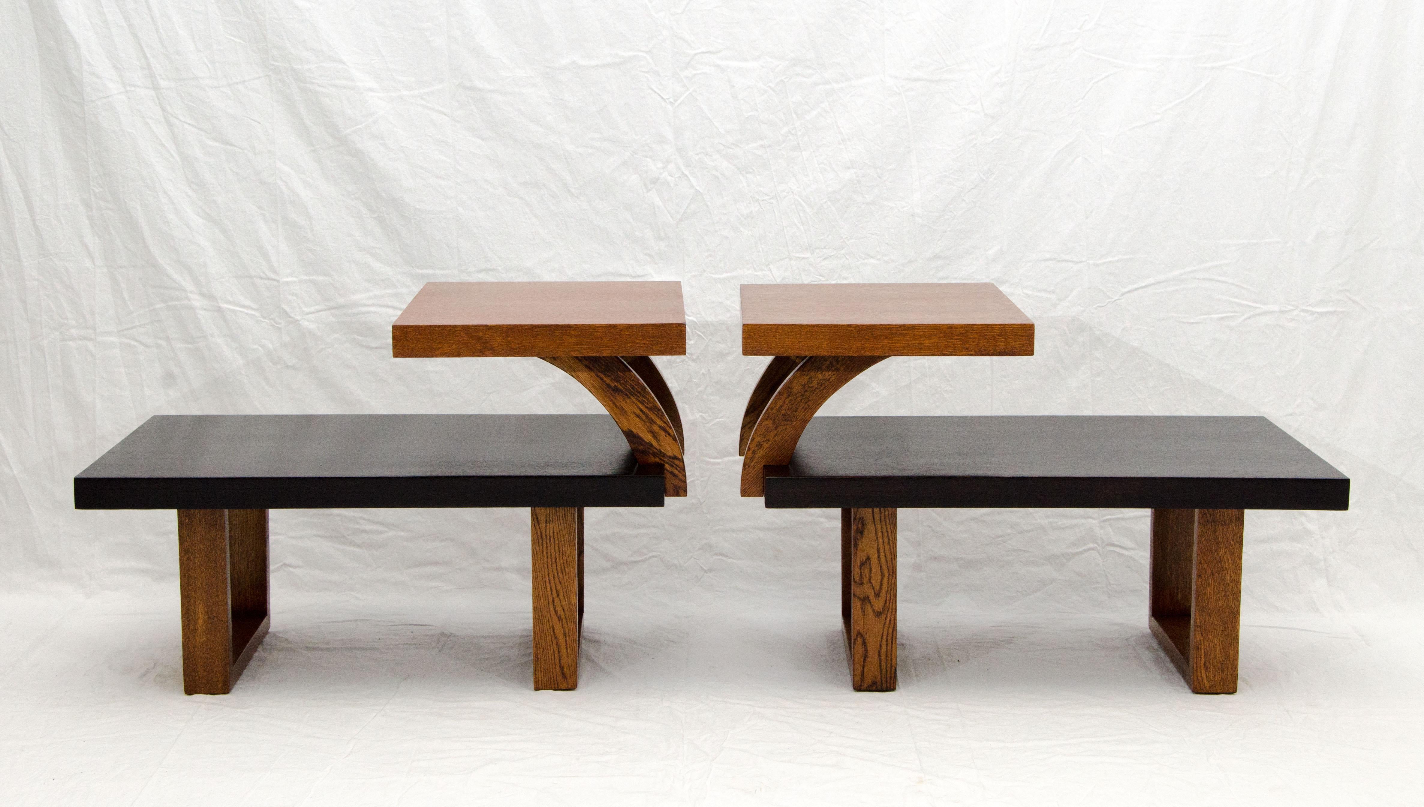 two tone end tables