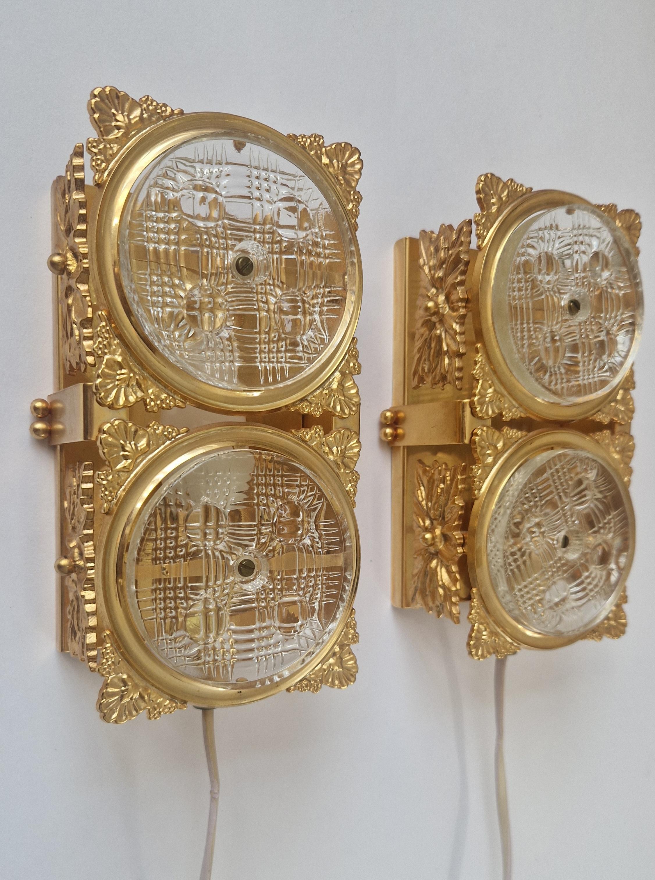 Paire de lampes murales très rares du milieu du siècle M. P. R., Suède, années 1960 en vente 4
