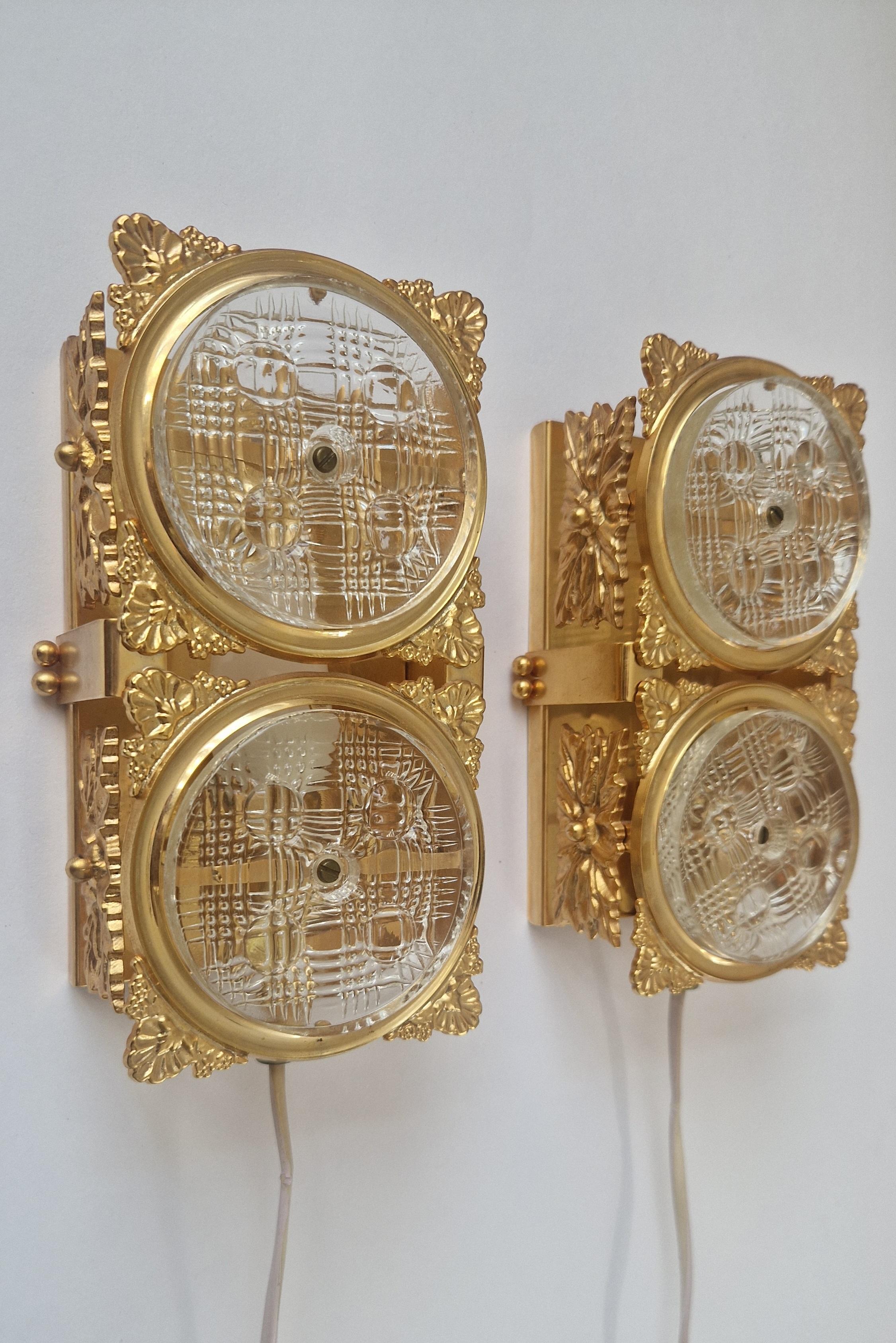 Paire de lampes murales très rares du milieu du siècle M. P. R., Suède, années 1960 en vente 5
