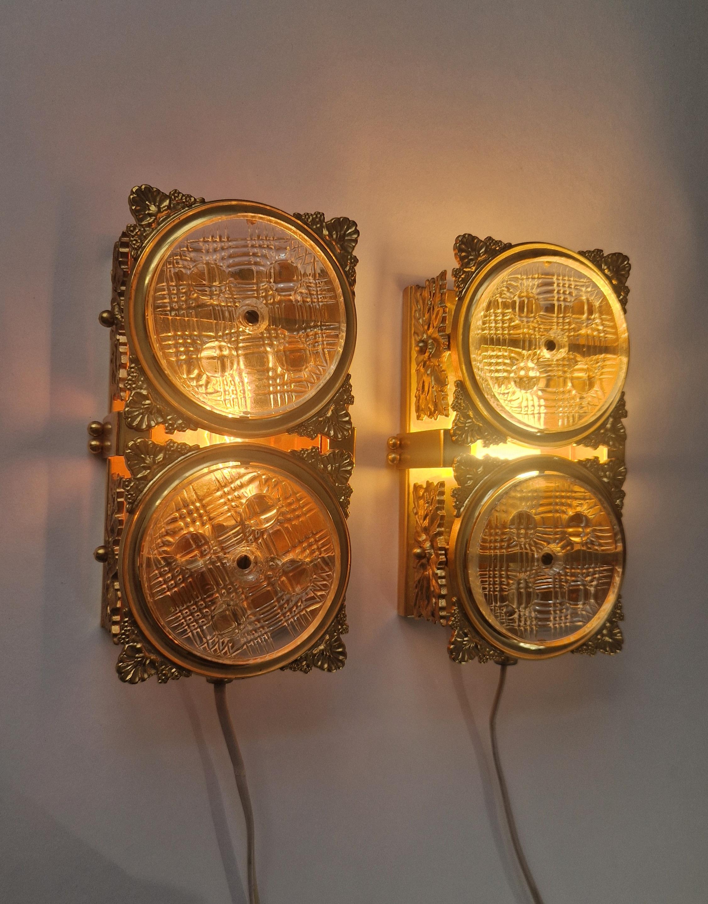 Paire de lampes murales très rares du milieu du siècle M. P. R., Suède, années 1960 en vente 6