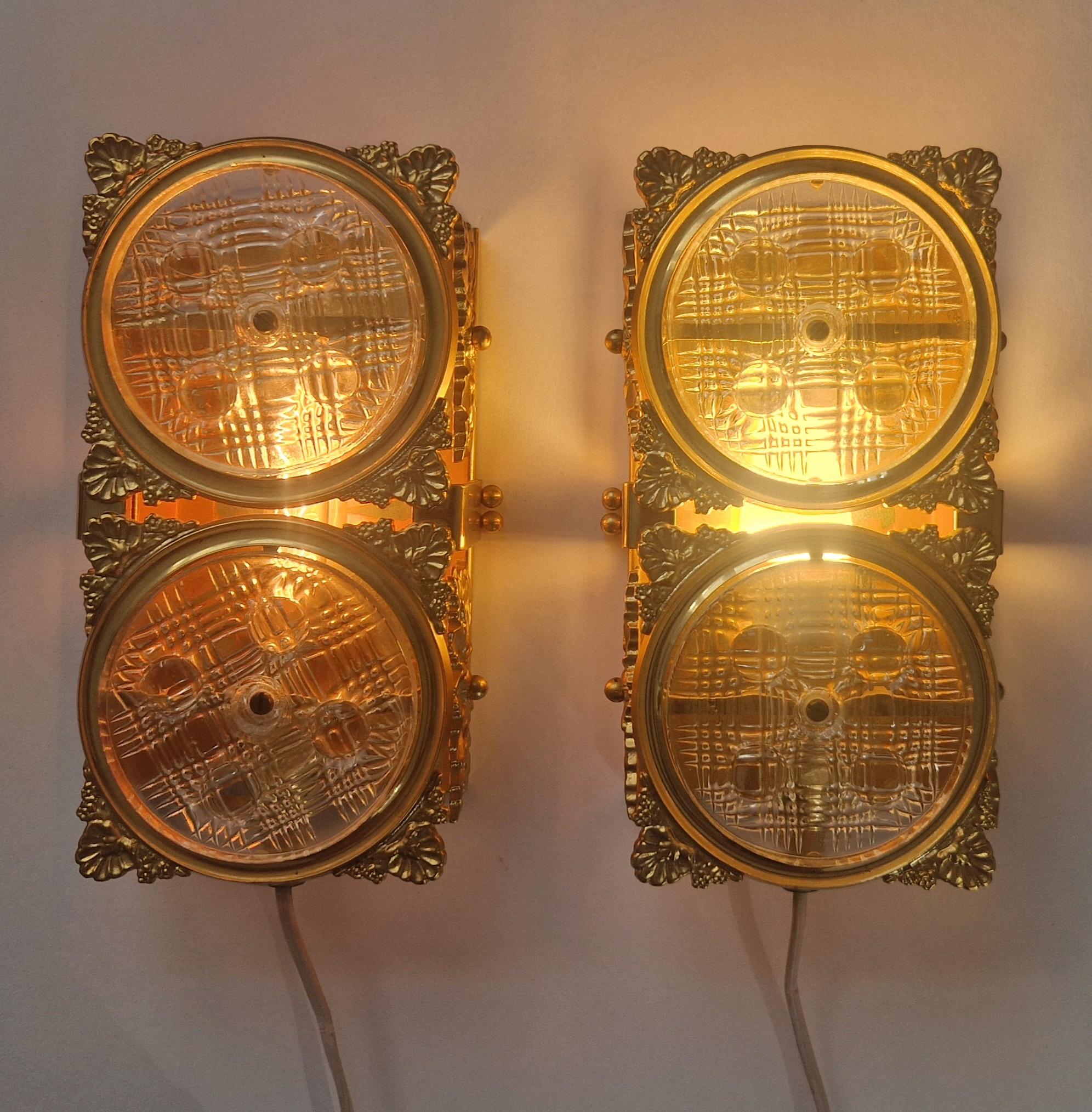 Paire de lampes murales très rares du milieu du siècle M. P. R., Suède, années 1960 en vente 7