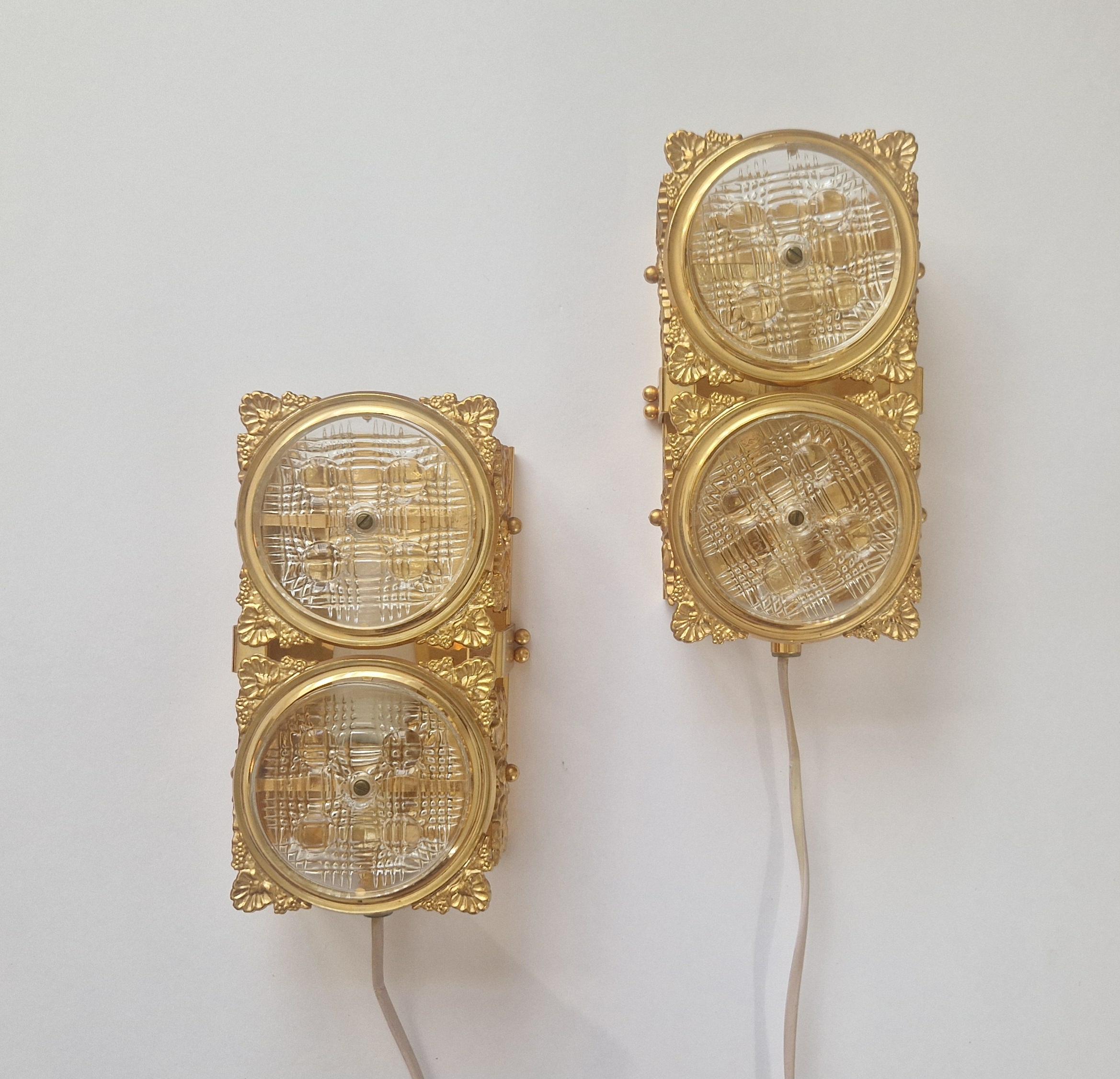 Paire de lampes murales très rares du milieu du siècle M. P. R., Suède, années 1960 Bon état - En vente à Praha, CZ