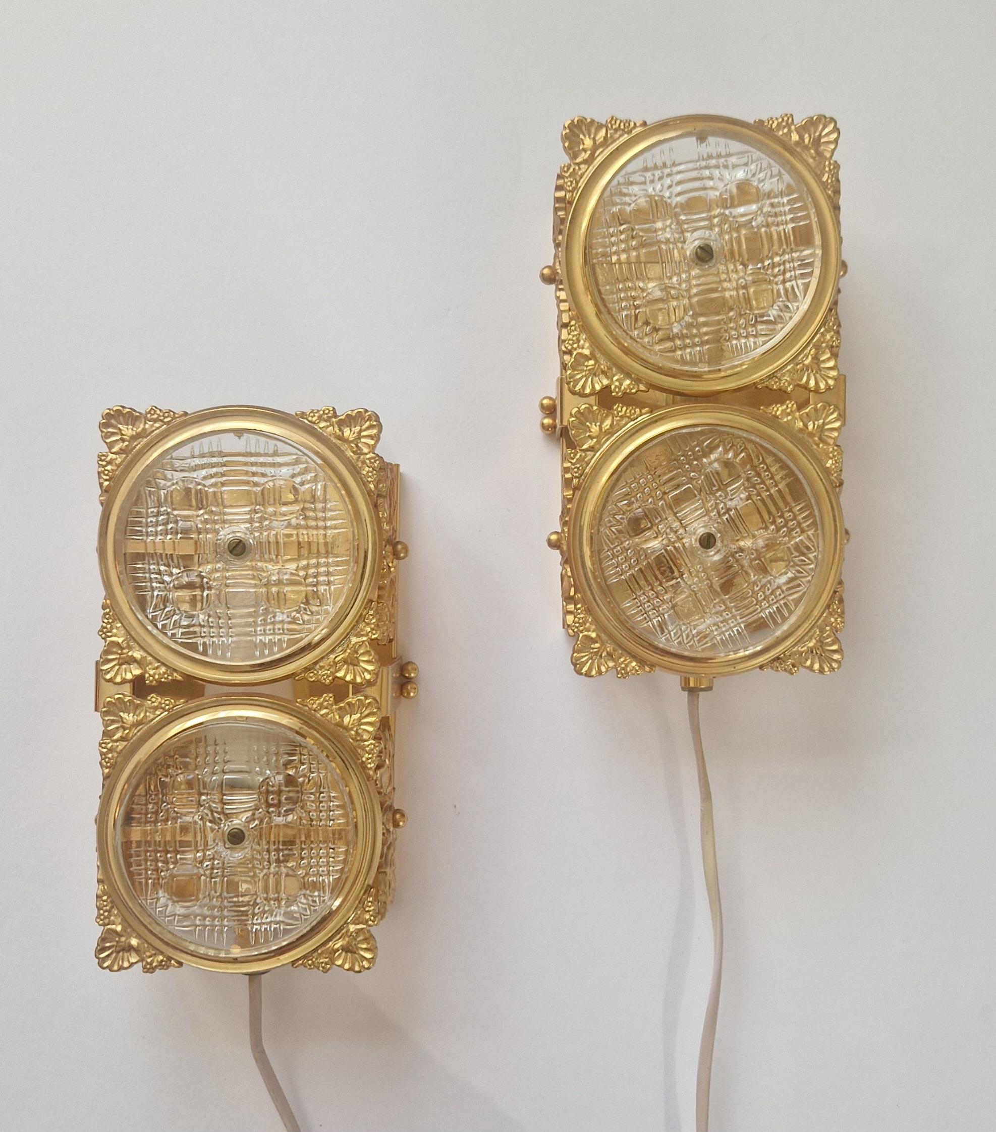 Milieu du XXe siècle Paire de lampes murales très rares du milieu du siècle M. P. R., Suède, années 1960 en vente