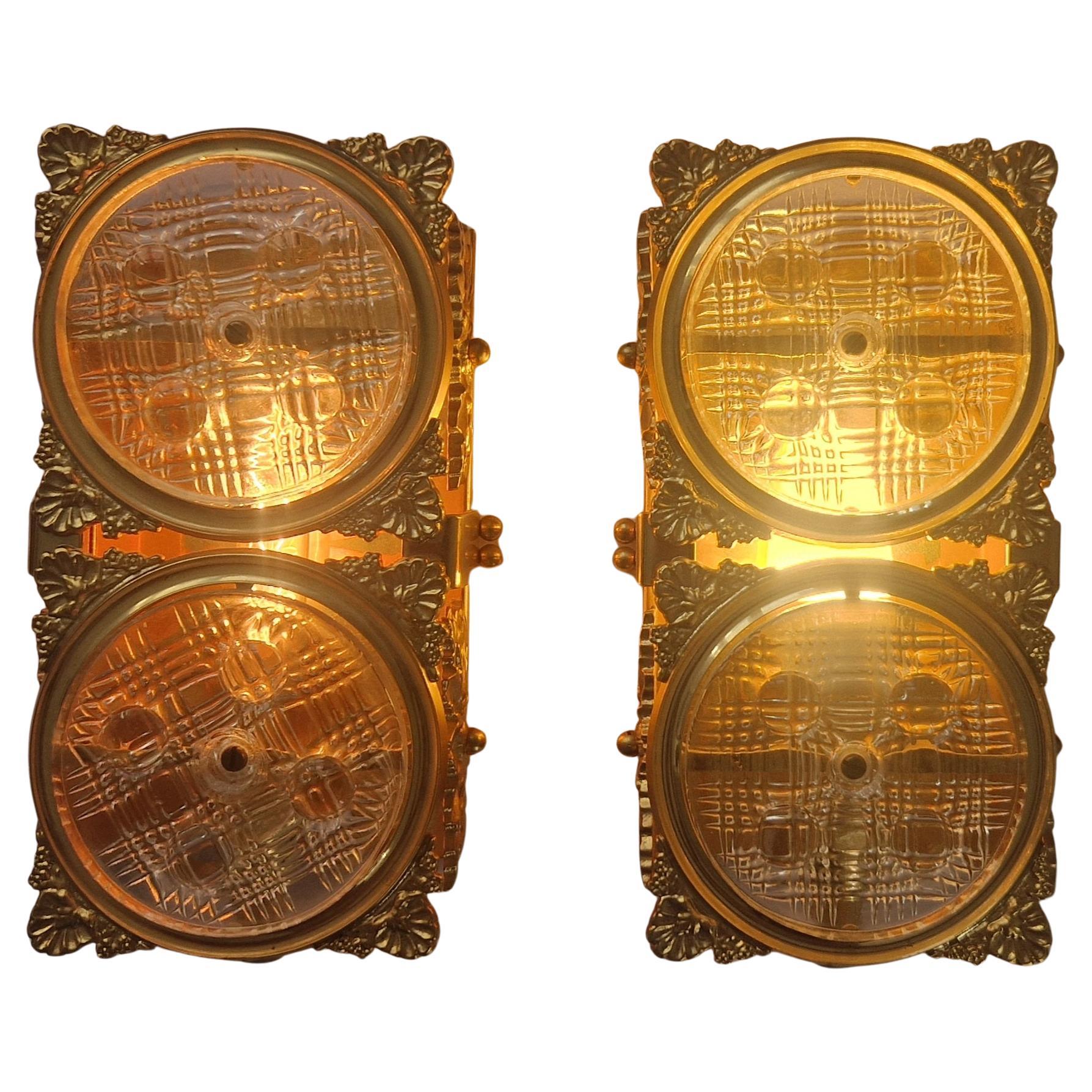Pair of Midcentury Very Rare Wall Lamps M. P. R., Sweden, 1960s