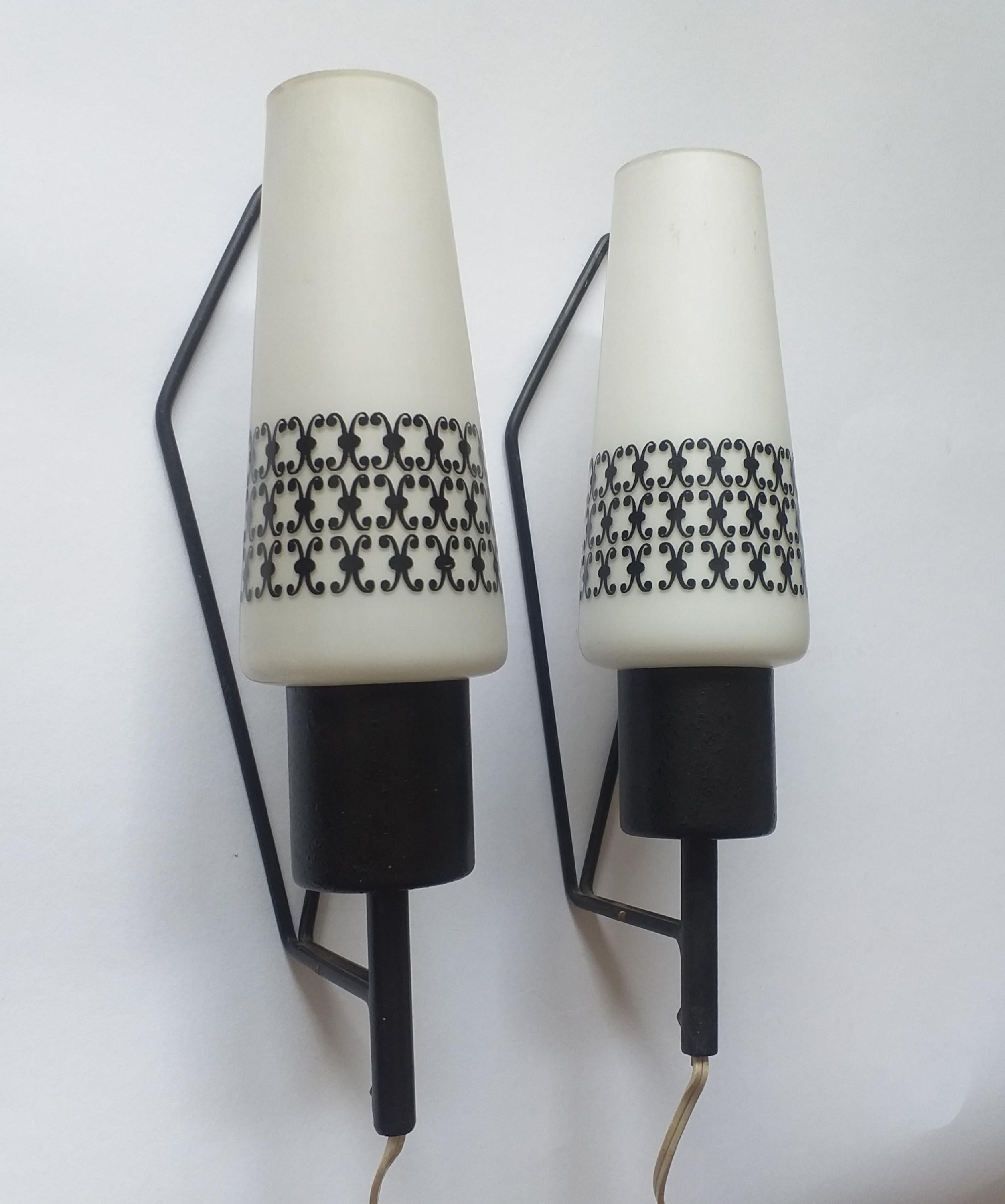 Pair of Midcentury Wall Lamps, 1960s For Sale 2