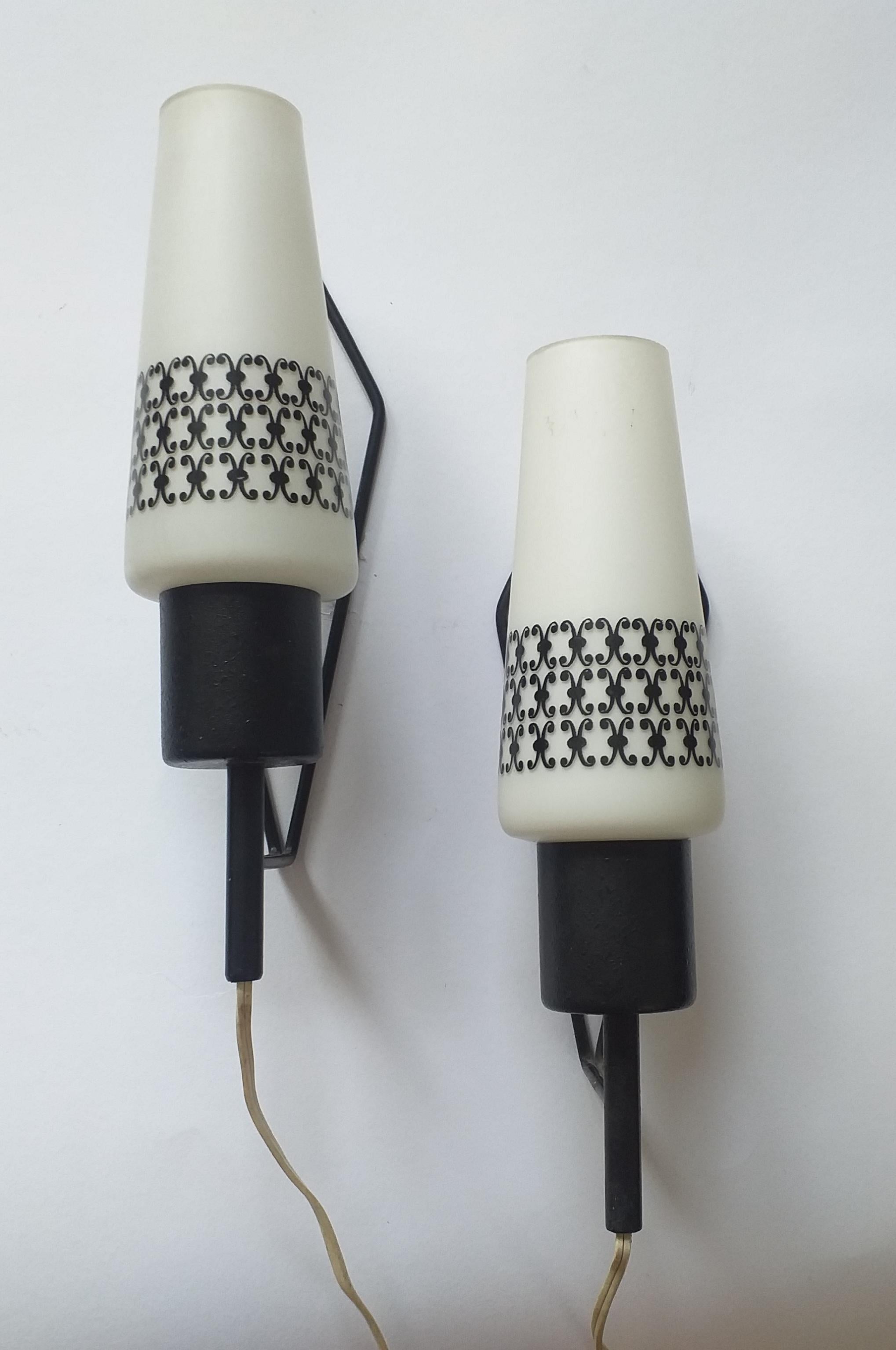 Pair of Midcentury Wall Lamps, 1960s For Sale 4