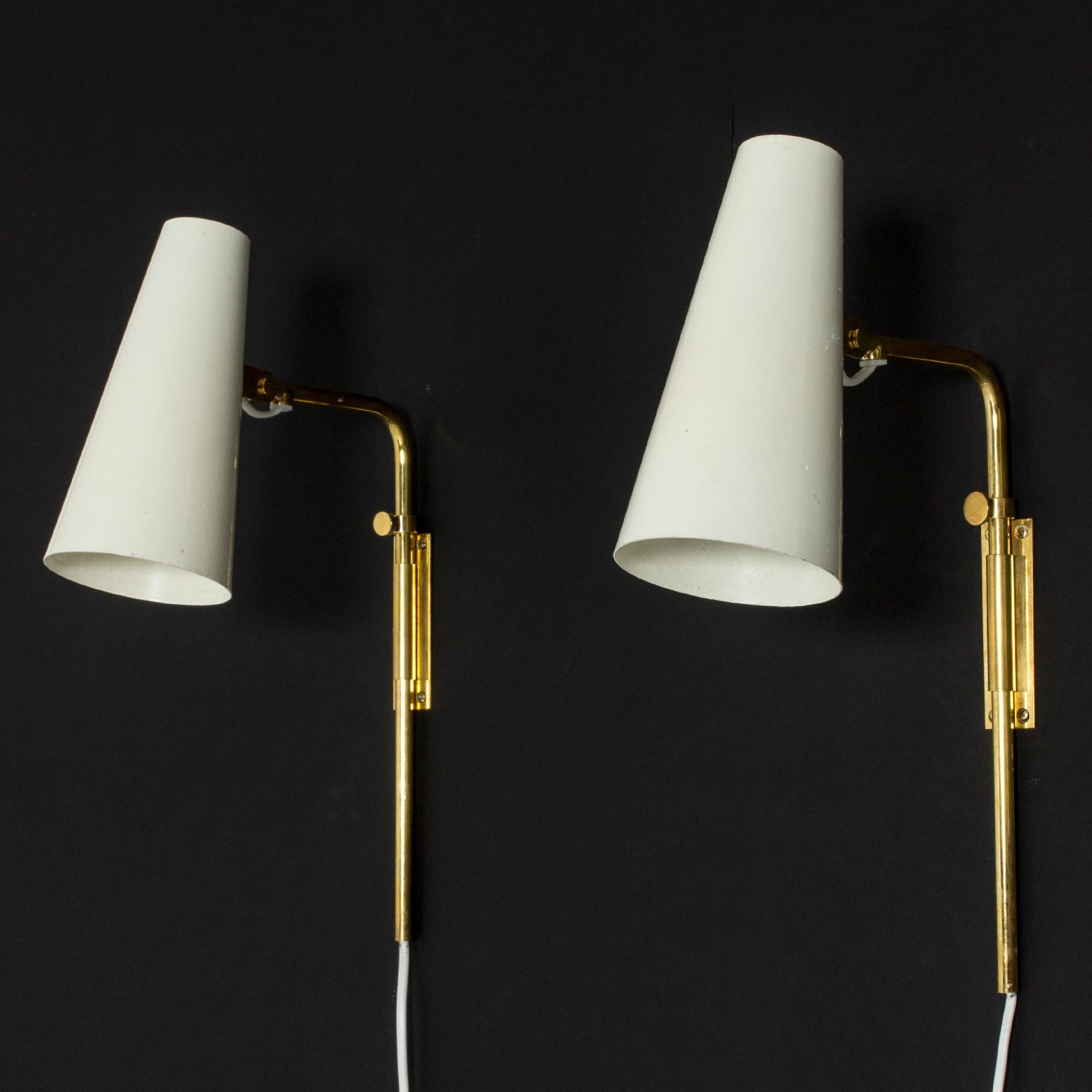 Finnish Pair of Midcentury Wall Lamps 