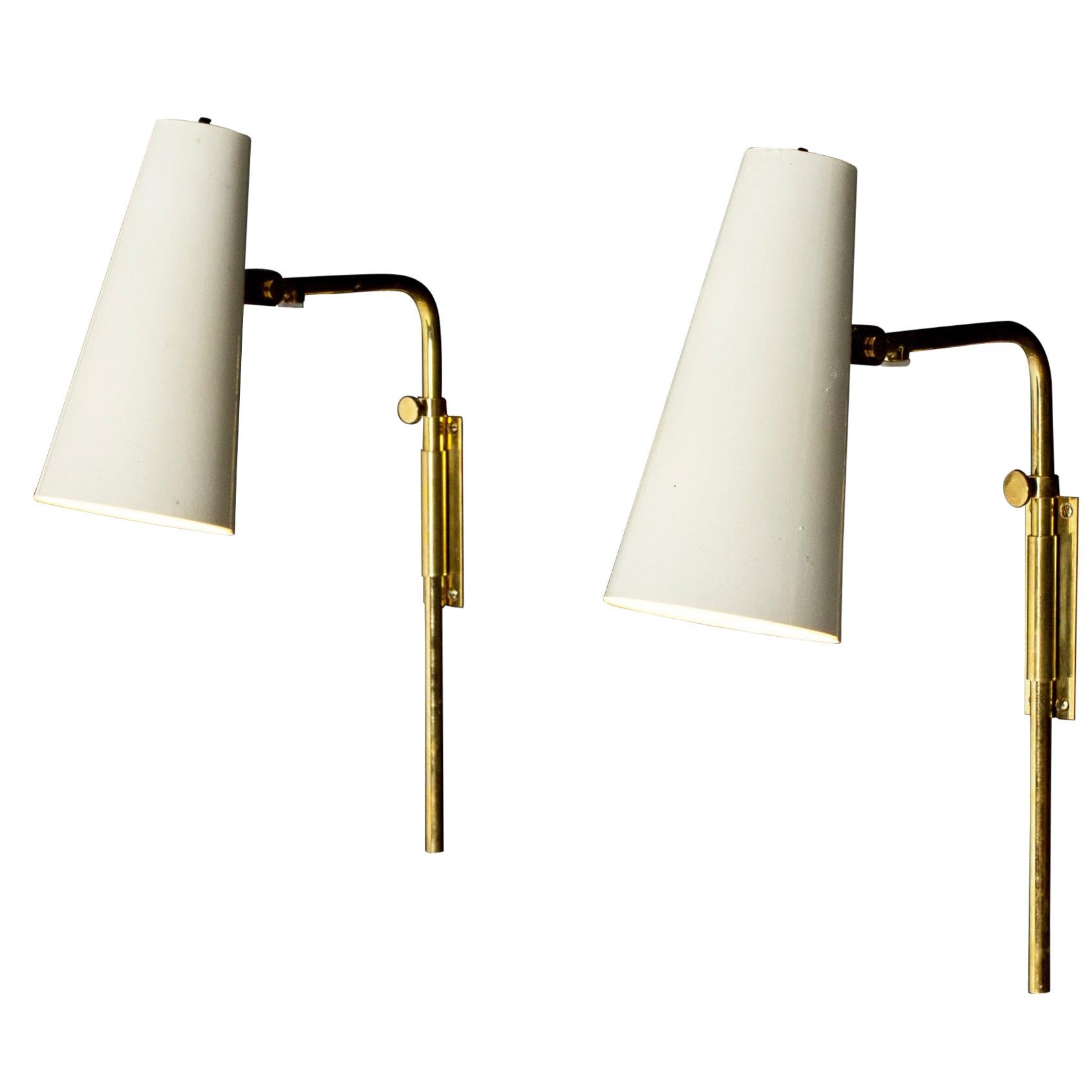 Pair of Midcentury Wall Lamps "9459" by Paavo Tynell for Taito Oy, Finland