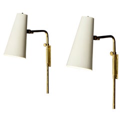 Pair of Midcentury Wall Lamps "9459" by Paavo Tynell for Taito Oy, Finland