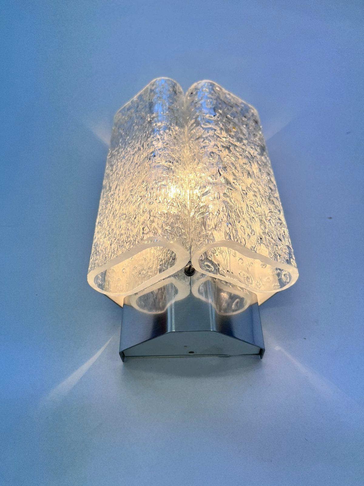 Late 20th Century Pair of Midcentury Wall Lamps Doria Leuchten, Germany, 1970s For Sale
