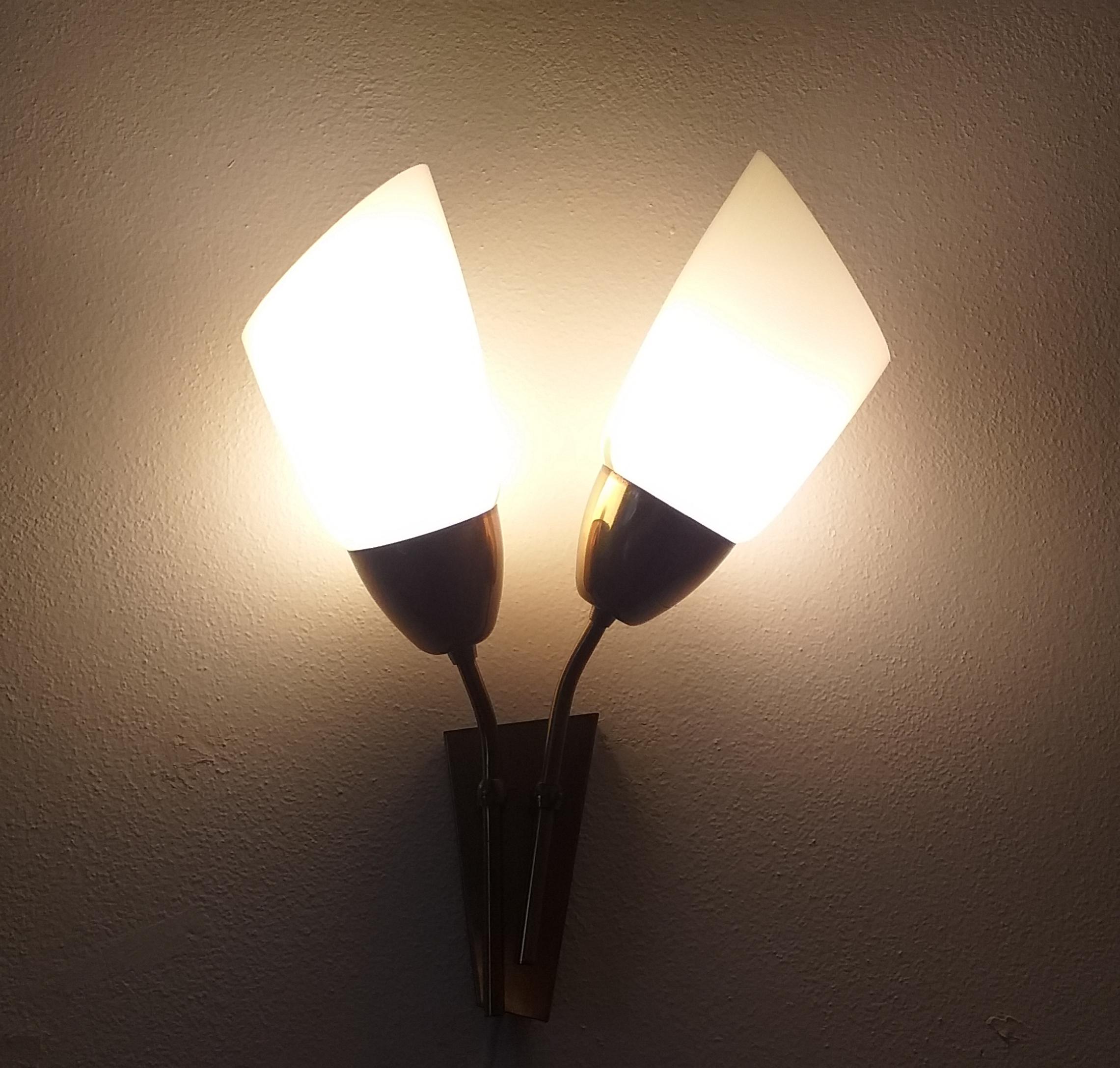 Pair of Midcentury Wall Lamps Kamenicky Senov, 1970s For Sale 3