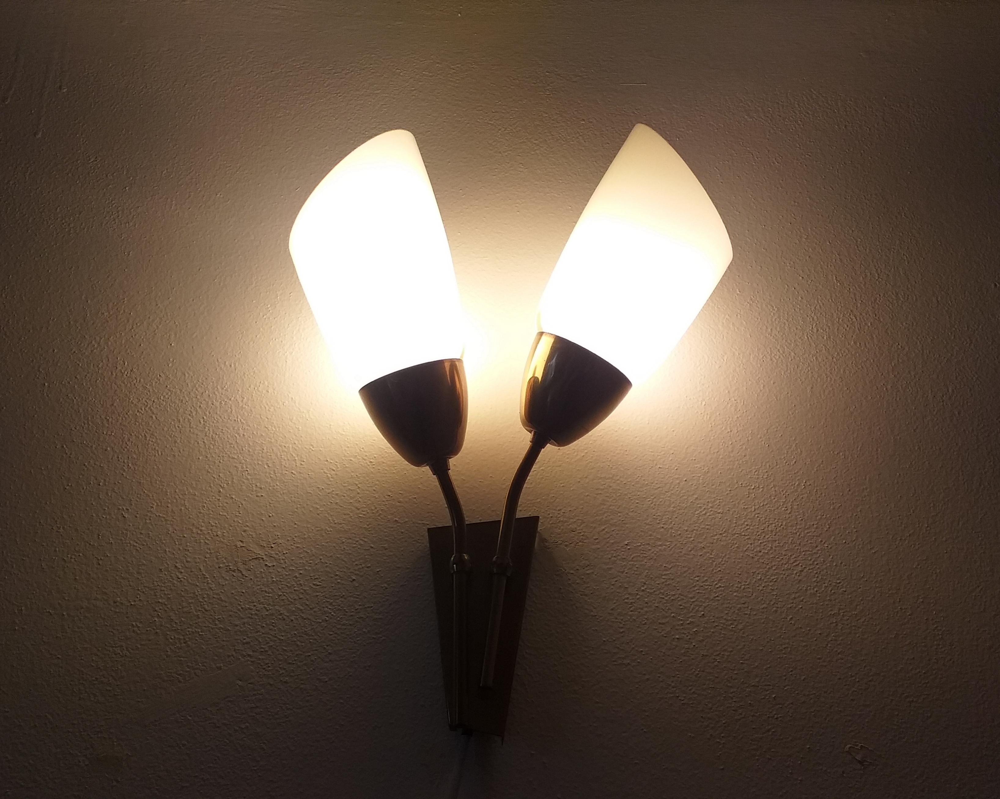 Pair of Midcentury Wall Lamps Kamenicky Senov, 1970s For Sale 4