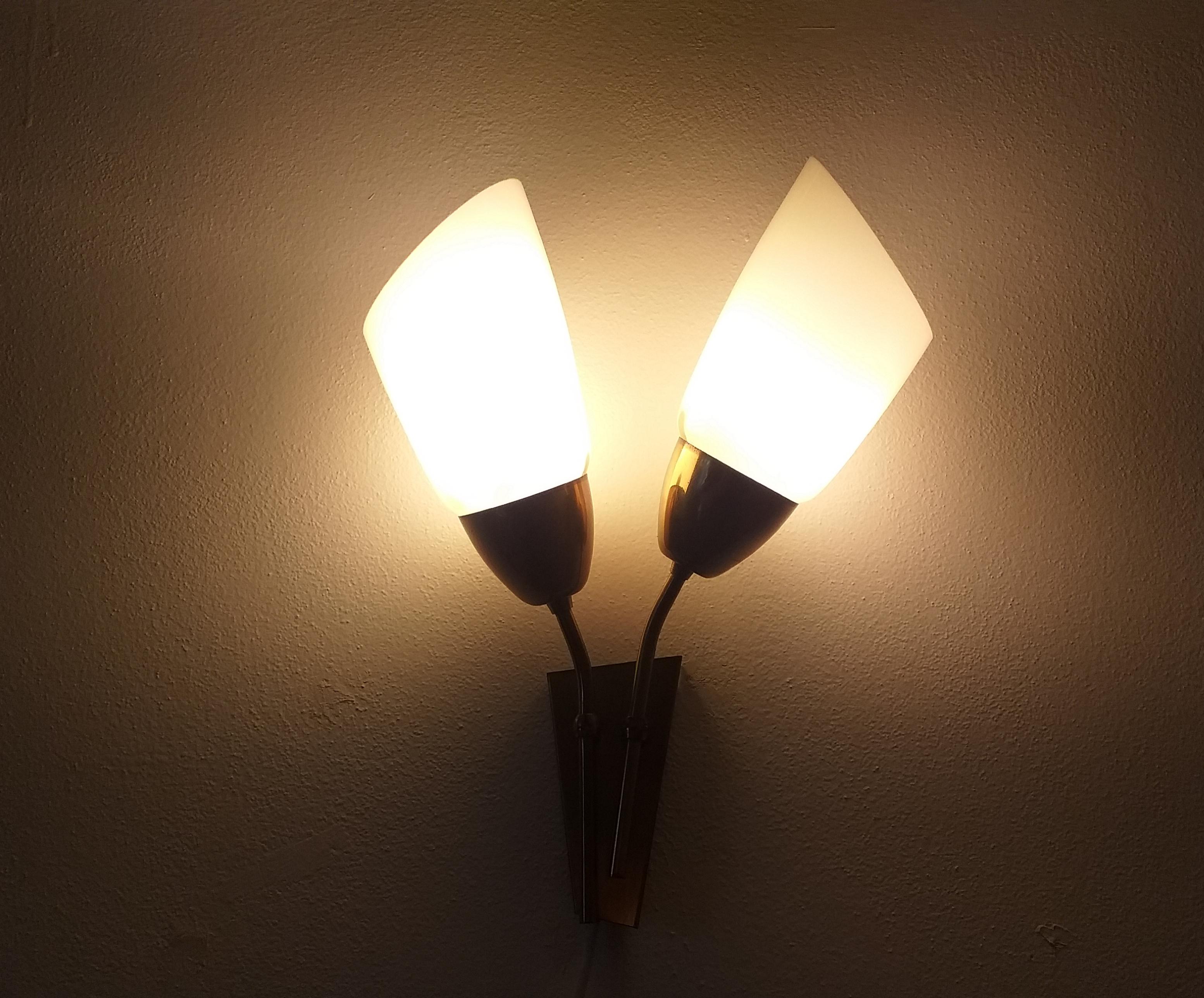 Pair of Midcentury Wall Lamps Kamenicky Senov, 1970s For Sale 5