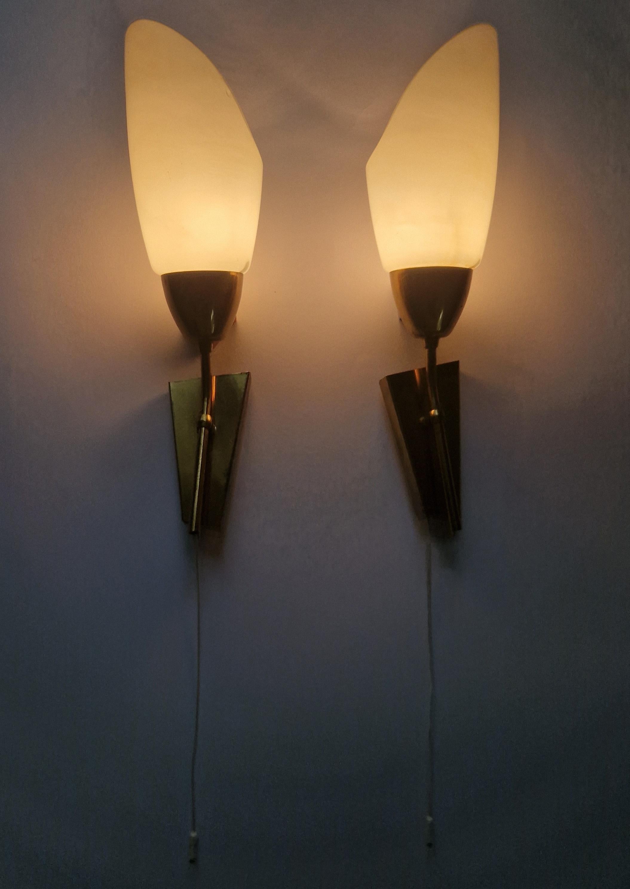 Paire de lampes murales du milieu du siècle Kamenicky Senov, 1970 en vente 5