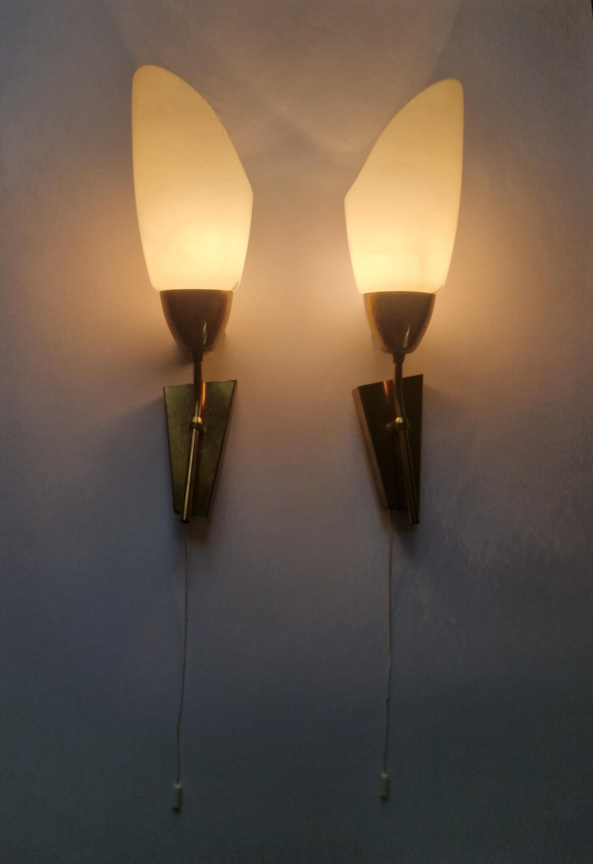 Paire de lampes murales du milieu du siècle Kamenicky Senov, 1970 en vente 6