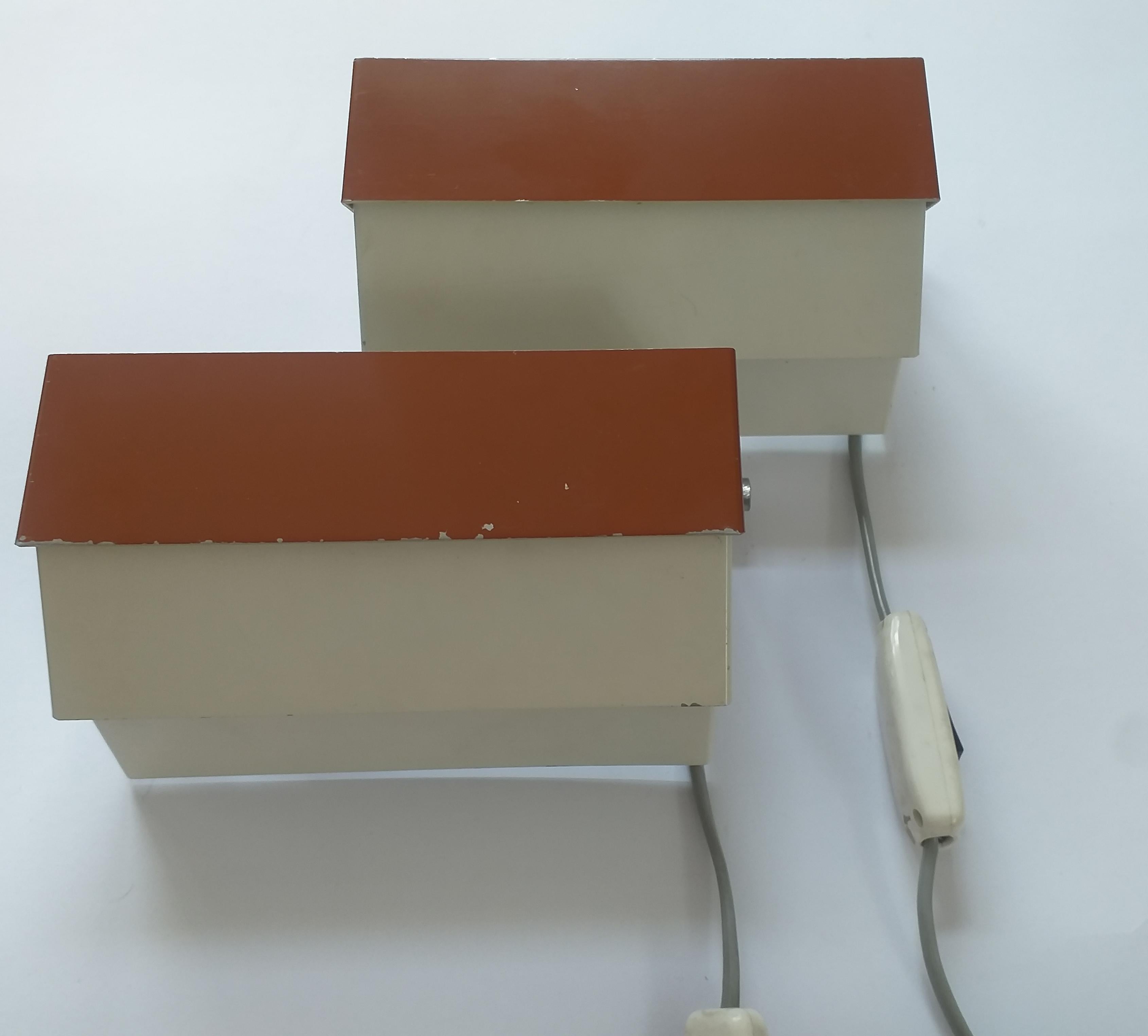 Ein Paar Mid-Century-Wandleuchten Napako, 1970er Jahre im Angebot 3