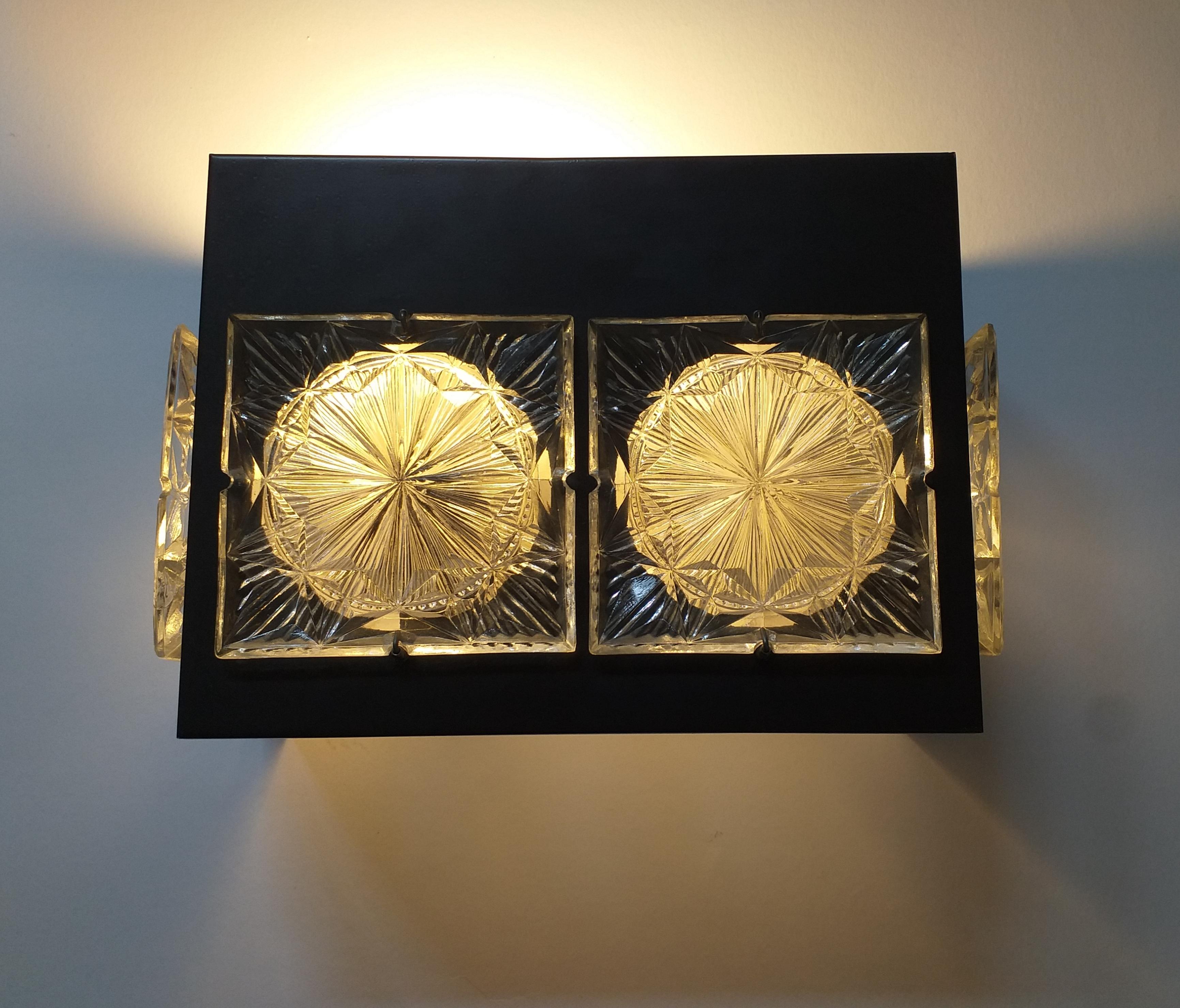 Paire de lampes murales du milieu du siècle Napako, Josef Hurka, 1970 en vente 5