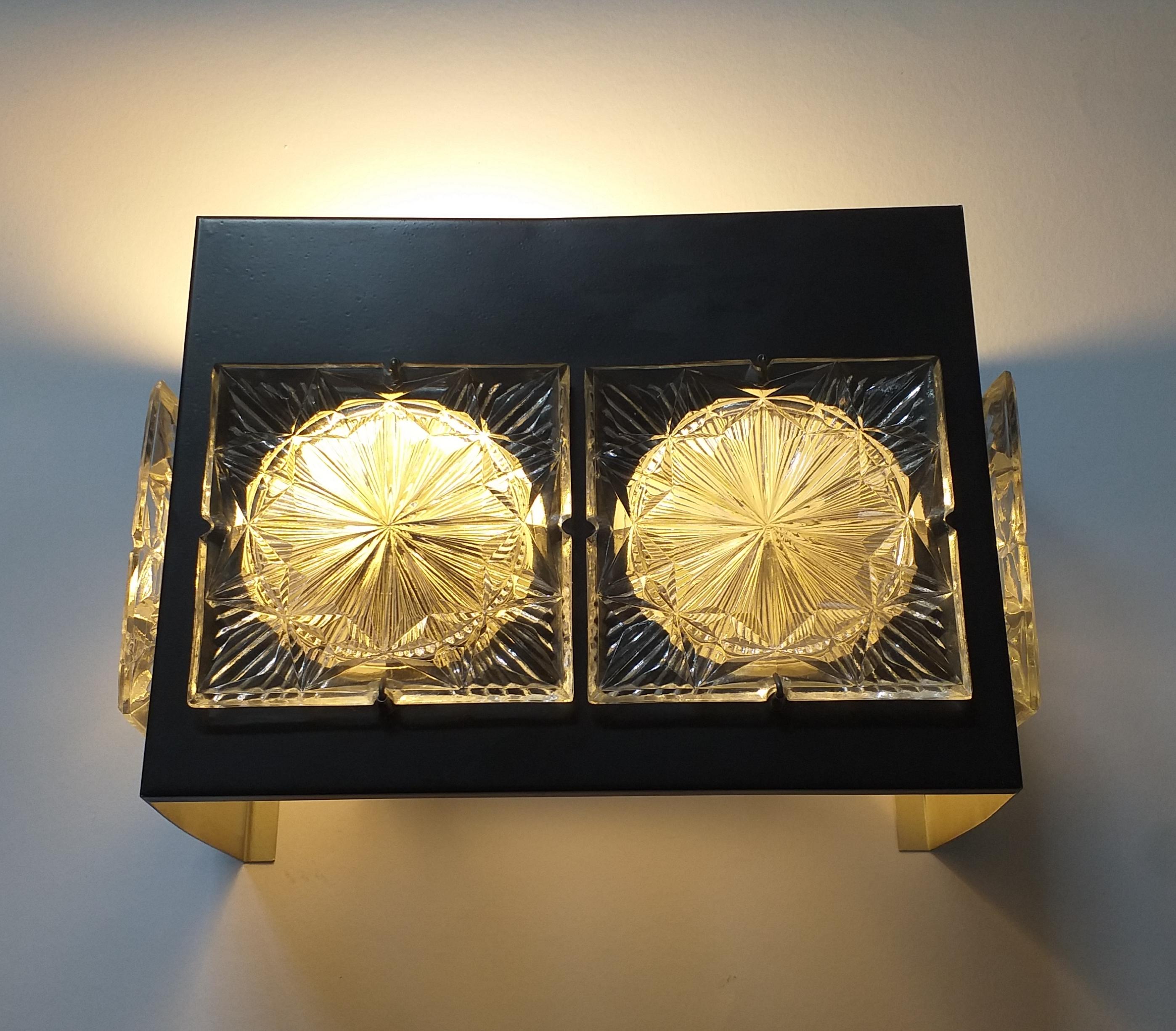 Paire de lampes murales du milieu du siècle Napako, Josef Hurka, 1970 en vente 7
