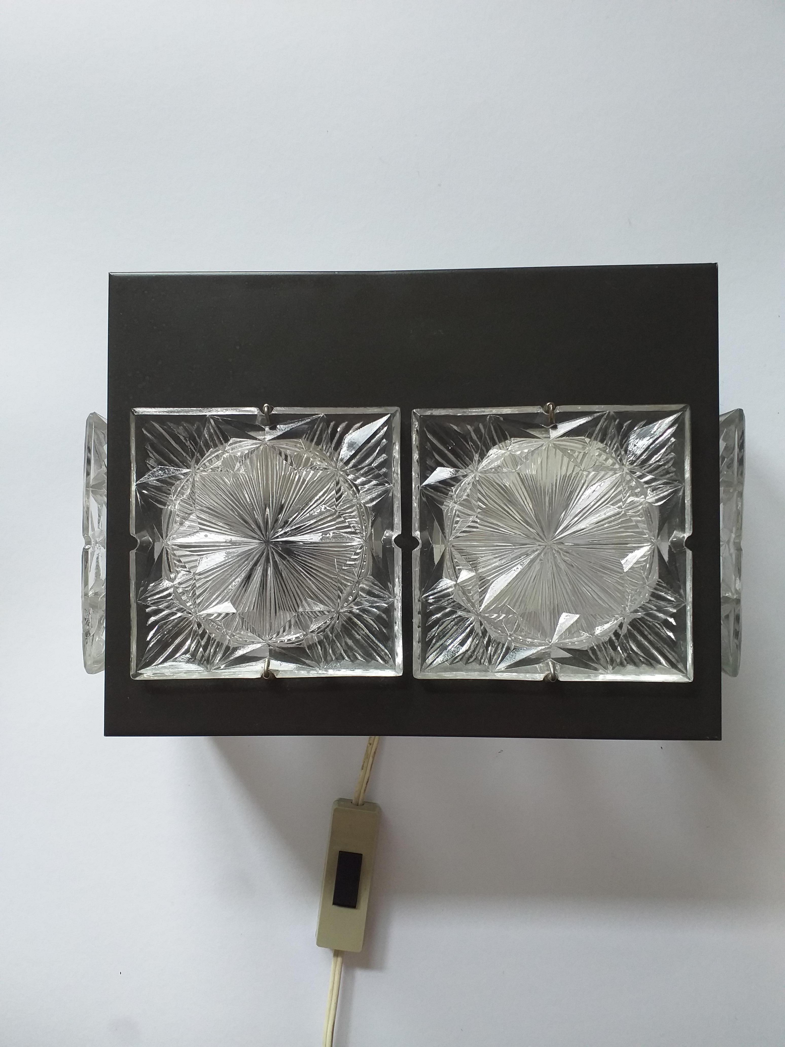 Pair of Midcentury Wall Lamps Napako, Josef Hurka, 1970s For Sale 9