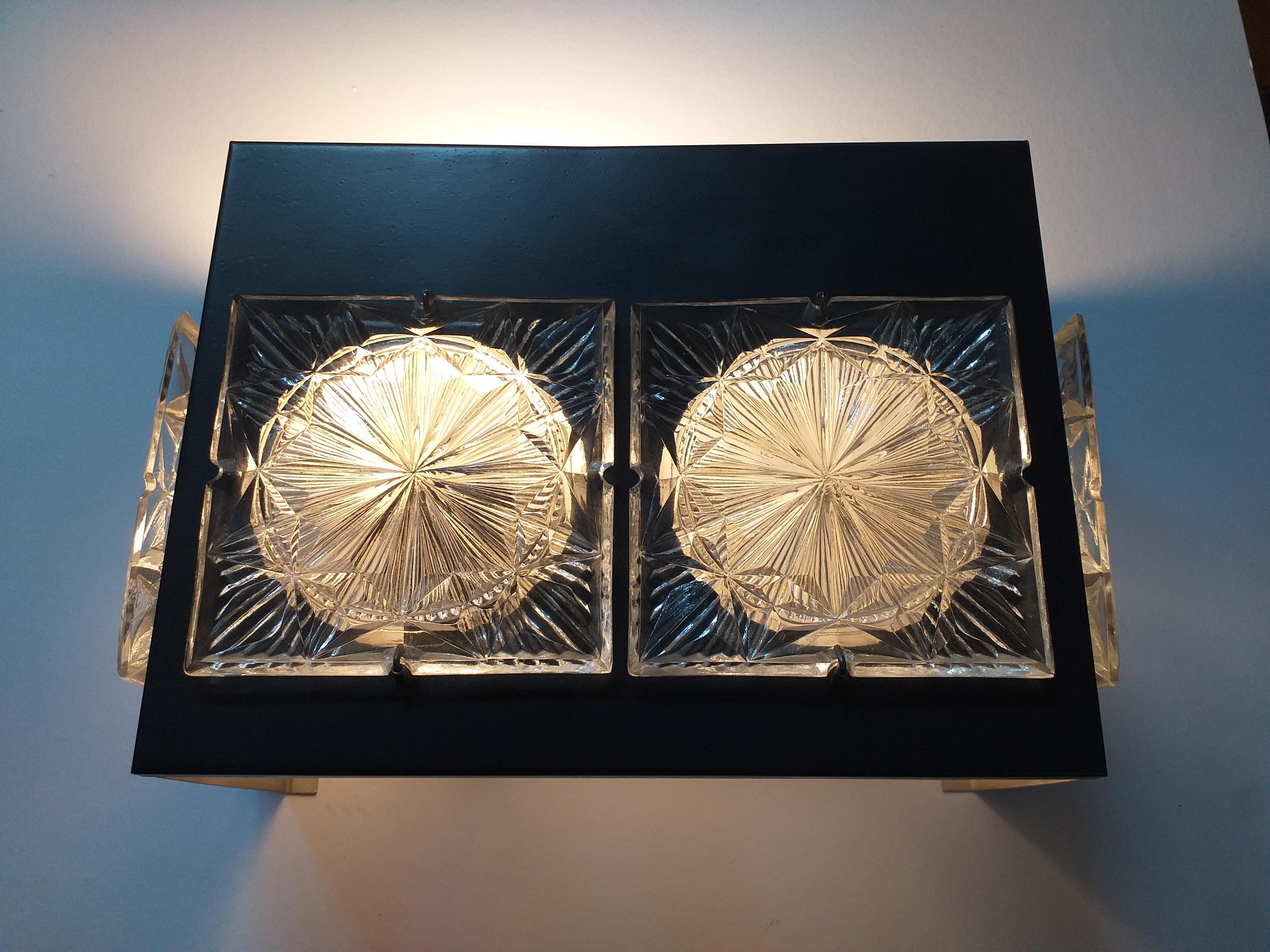 Pair of Midcentury Wall Lamps Napako, Josef Hurka, 1970s In Good Condition For Sale In Praha, CZ